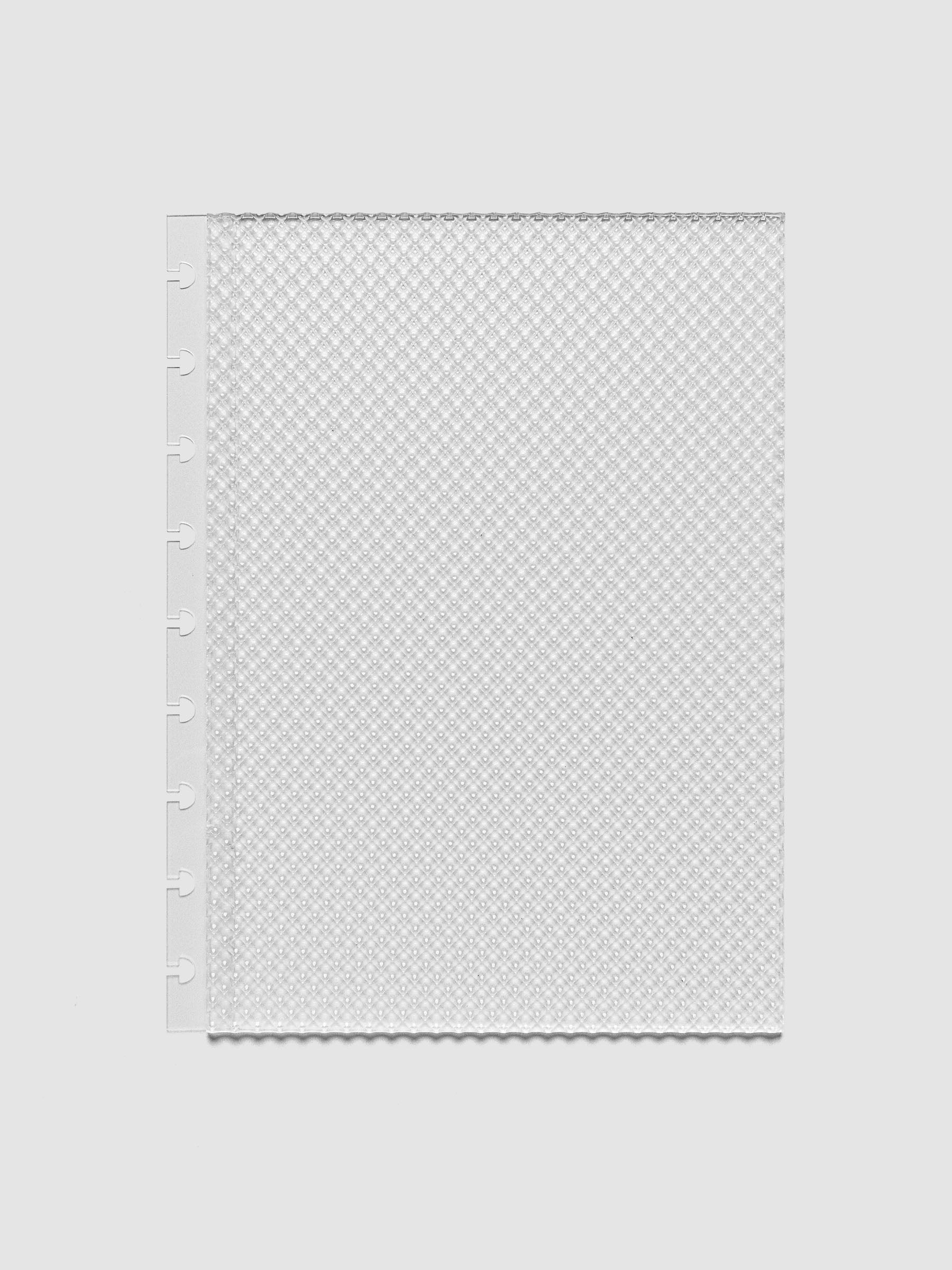 Clear, textured Studded Planner Dashboard in the size HP Classic, on a neutral background.