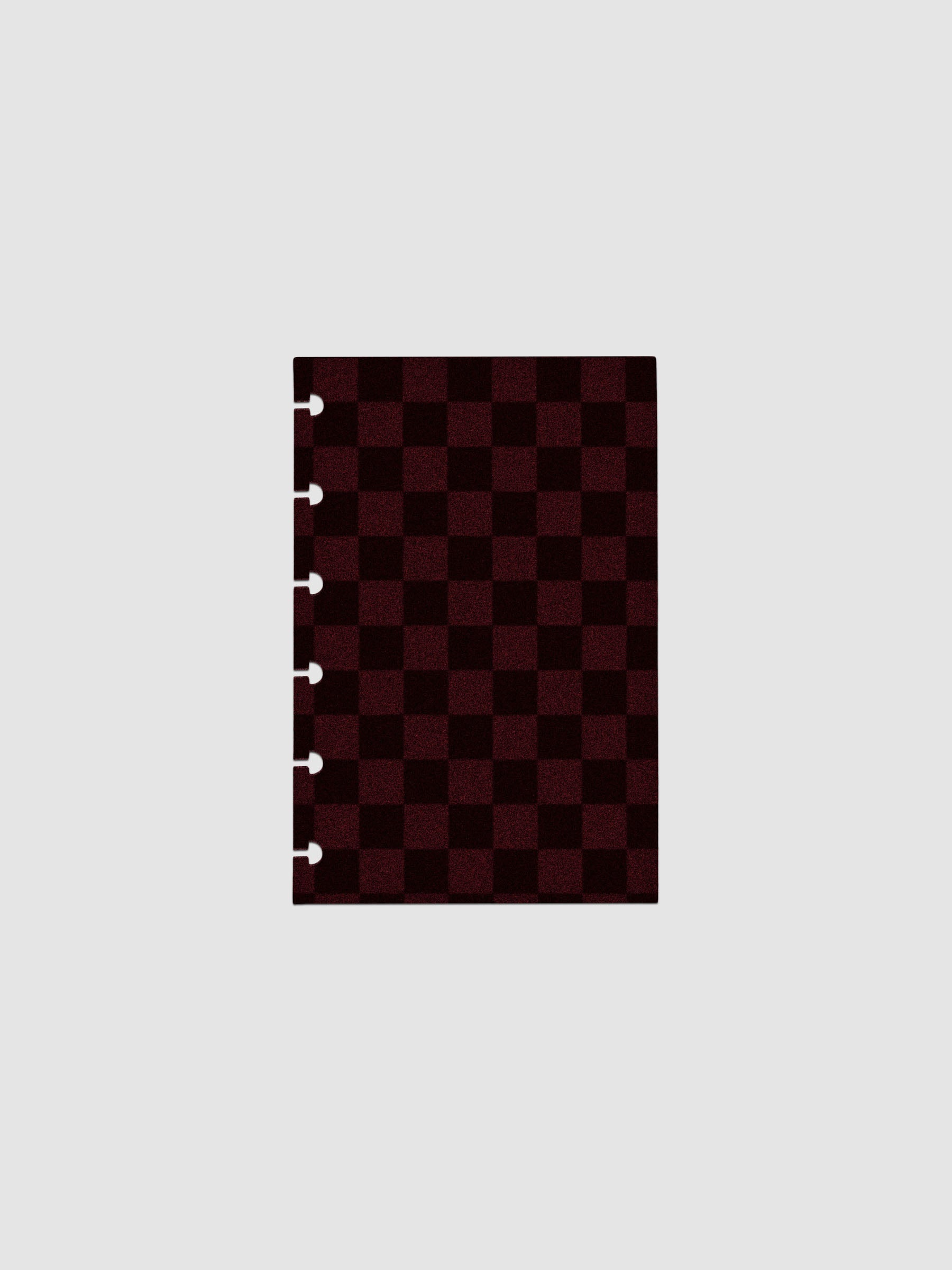 CP Petite sized checkered velvet planner dashboard in the color bordeaux.