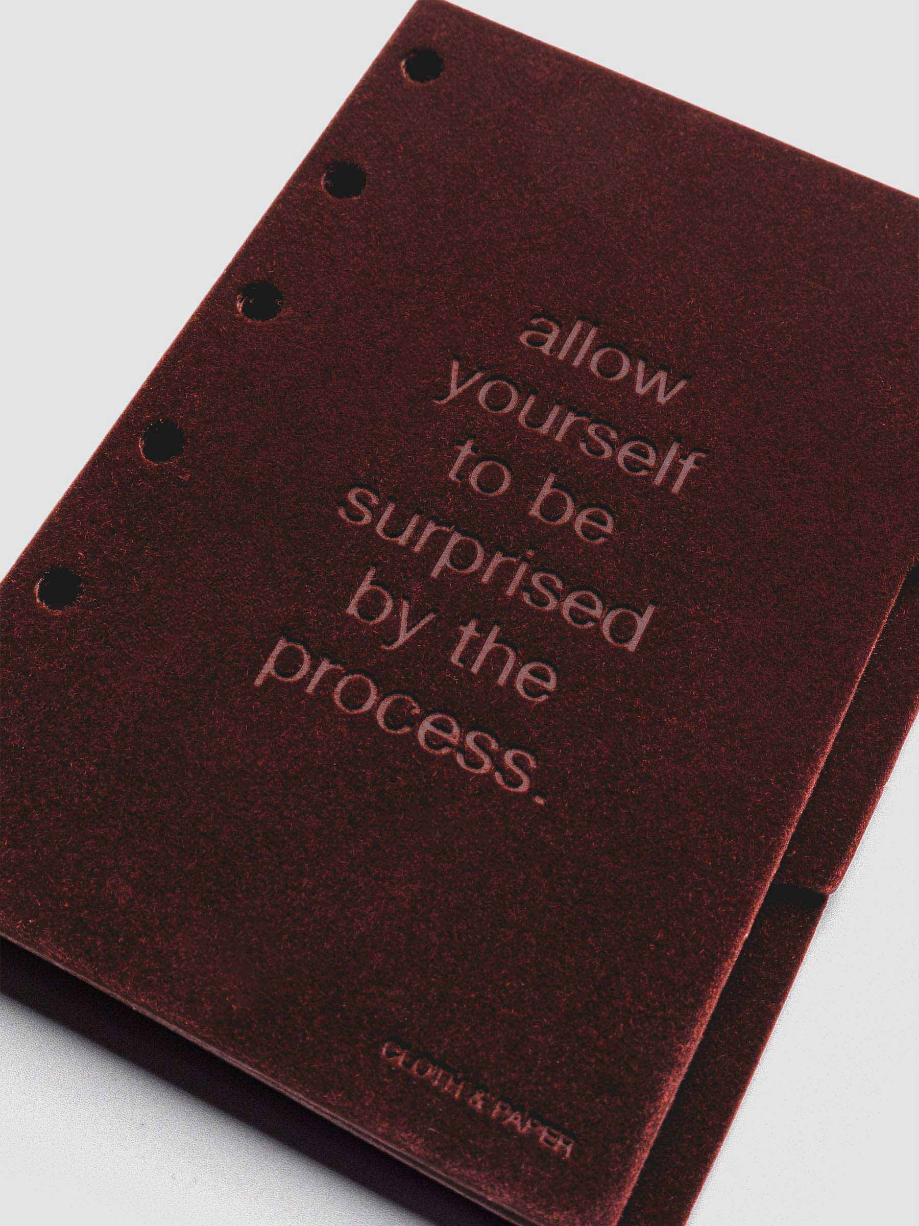 Close up image of the Velvet Side Tab Dividers in size Pocket.