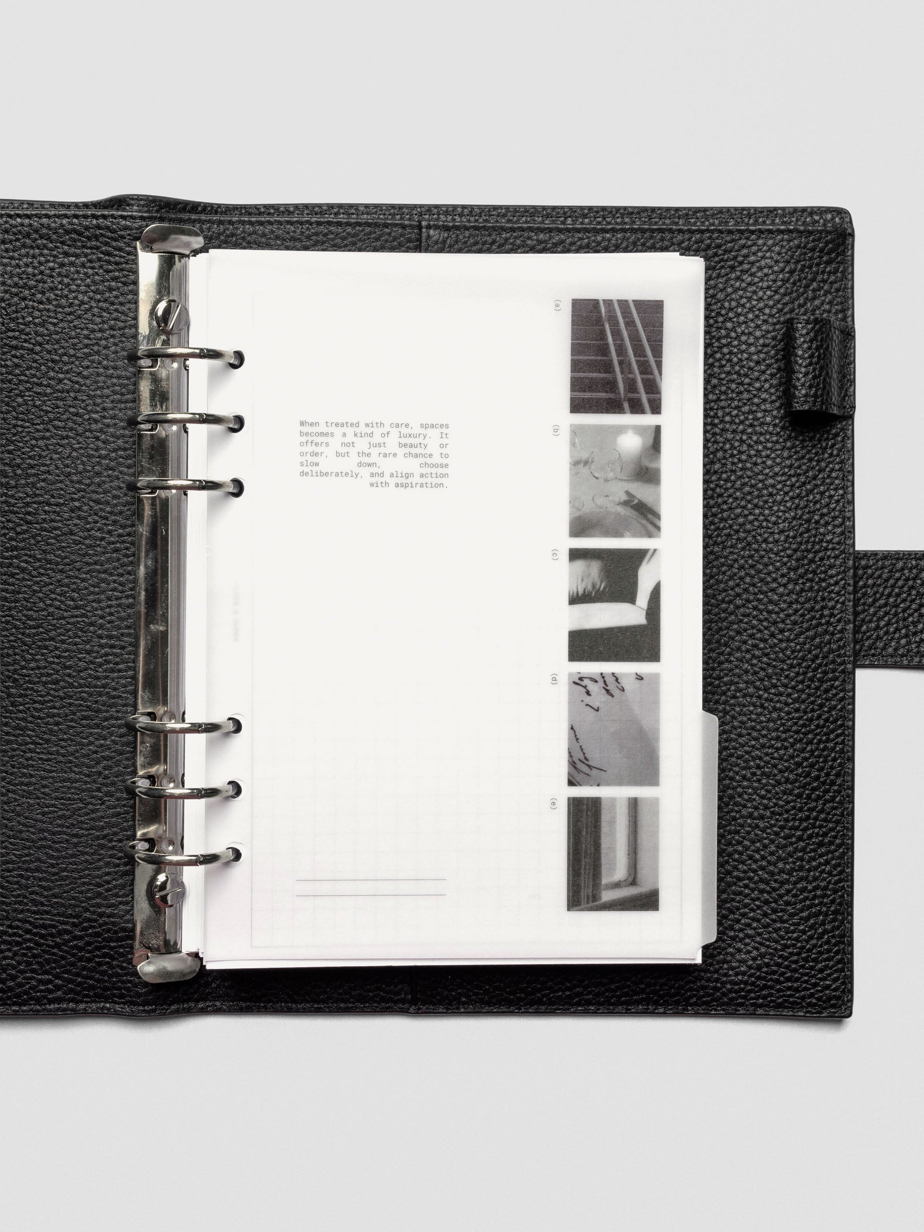 A5 Editorial Vellum Dividers Vol. 2 styled flat in a minimal planner spread.