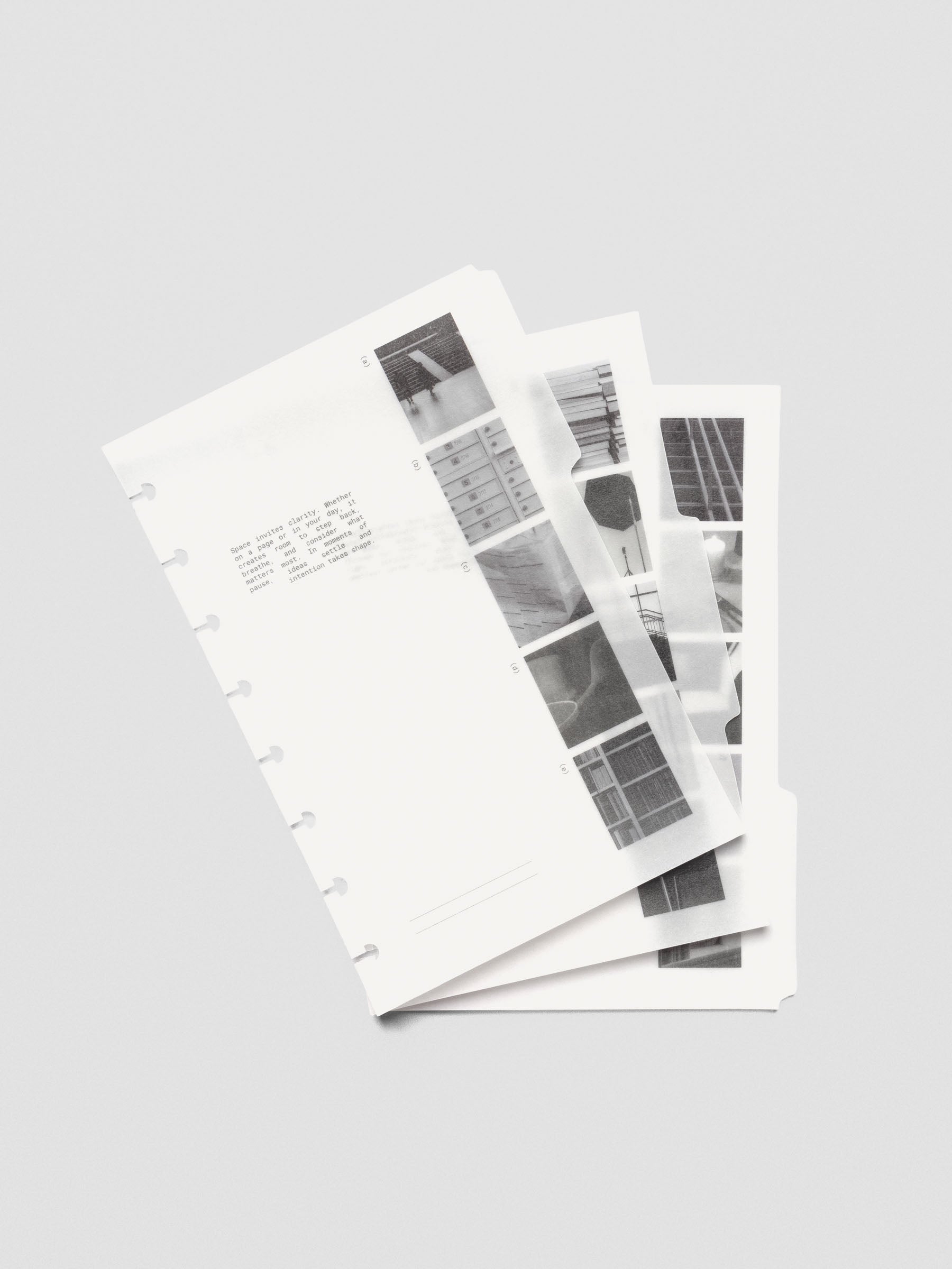 Half Letter Editorial Vellum Dividers Vol. 2 displayed flat on a neutral surface.