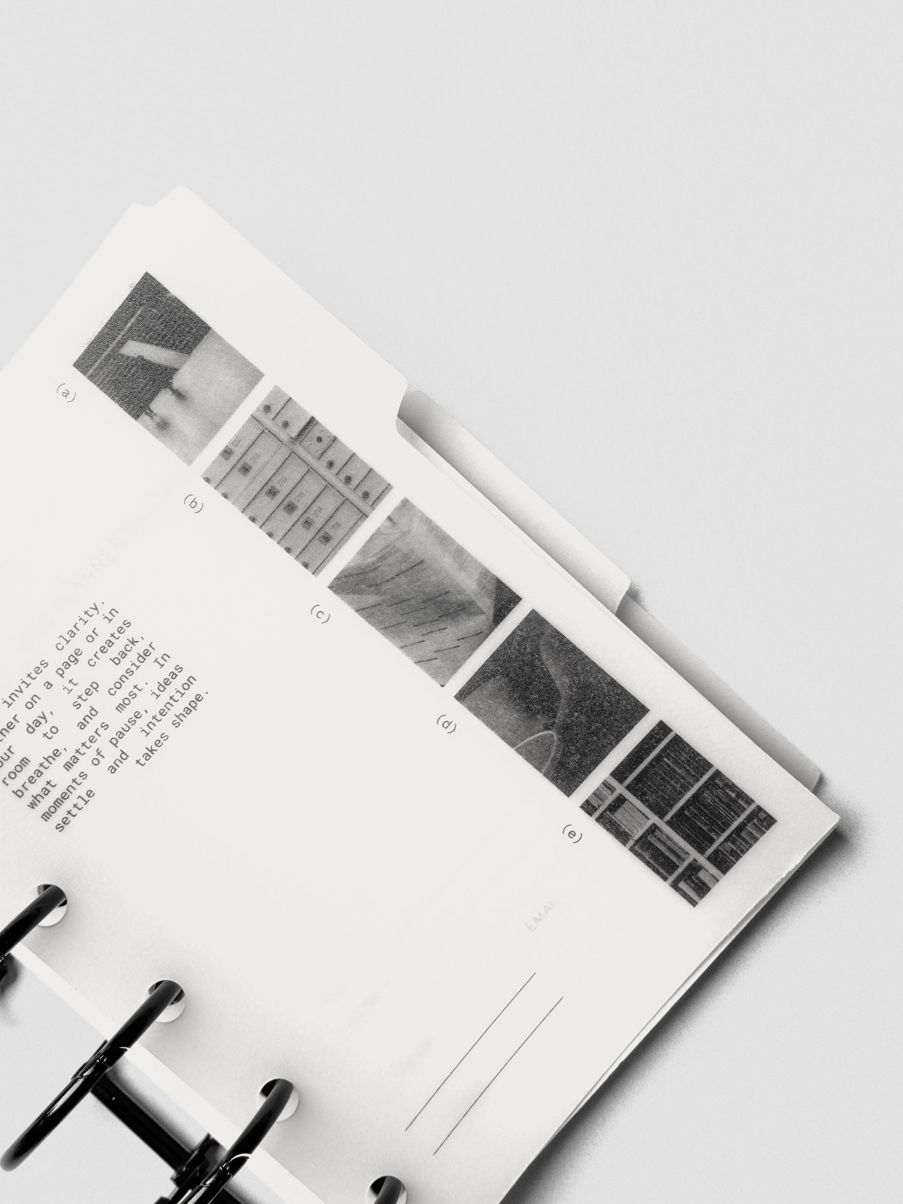 Pocket-size Editorial Vellum Dividers Vol. 2 displayed inside a planner spread.