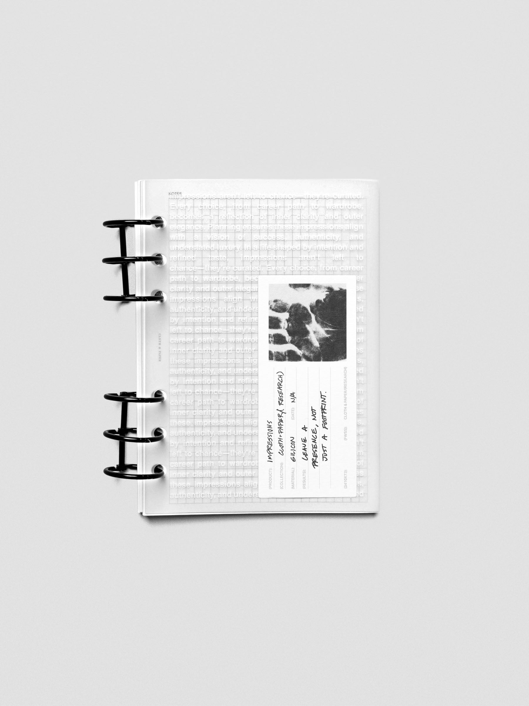 Personal Wide Impressions Dashboard styled flat with planner inserts.