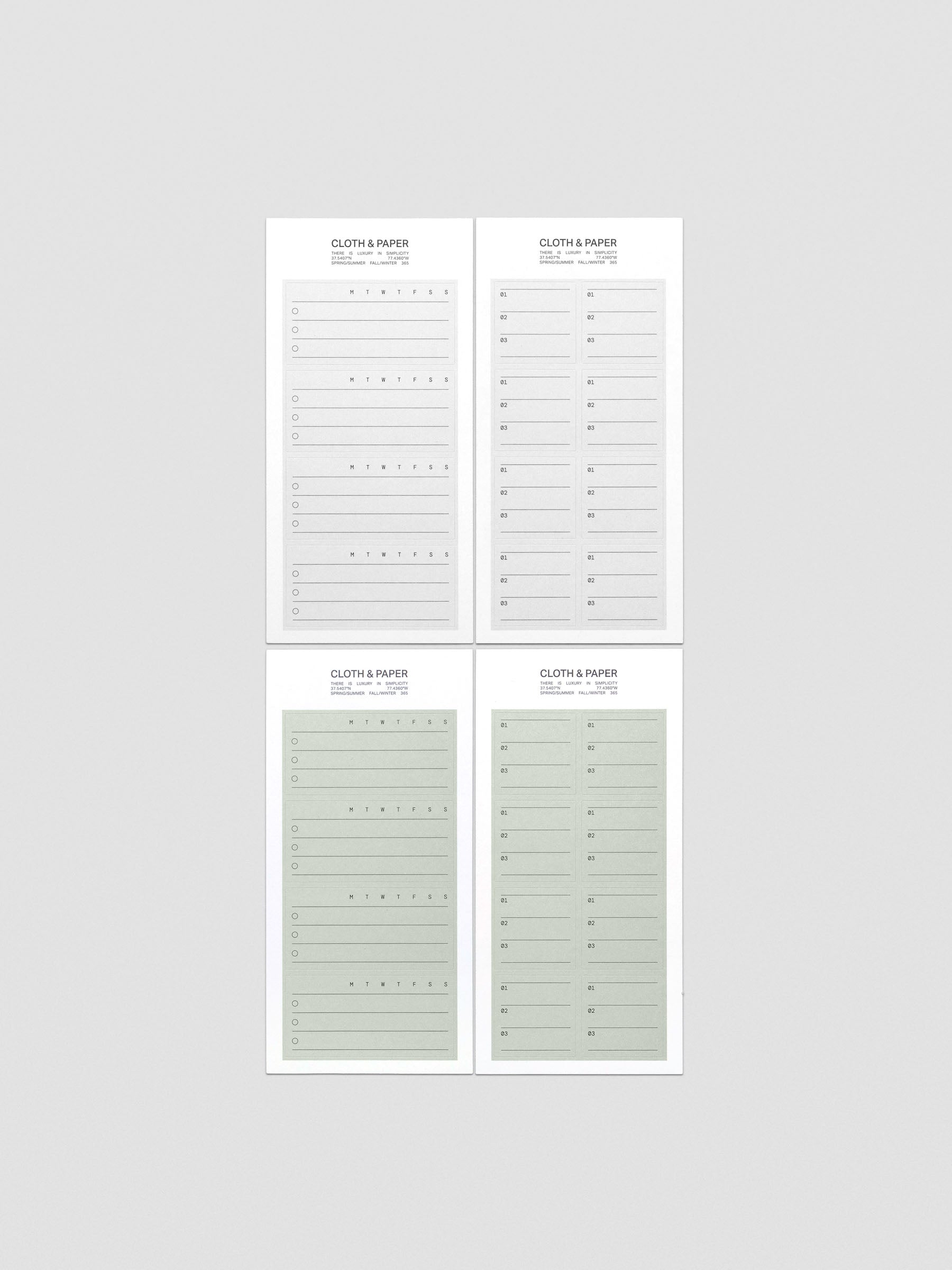 Sheet of Confidential Collection Priority label stickers in black and matcha green on white background.