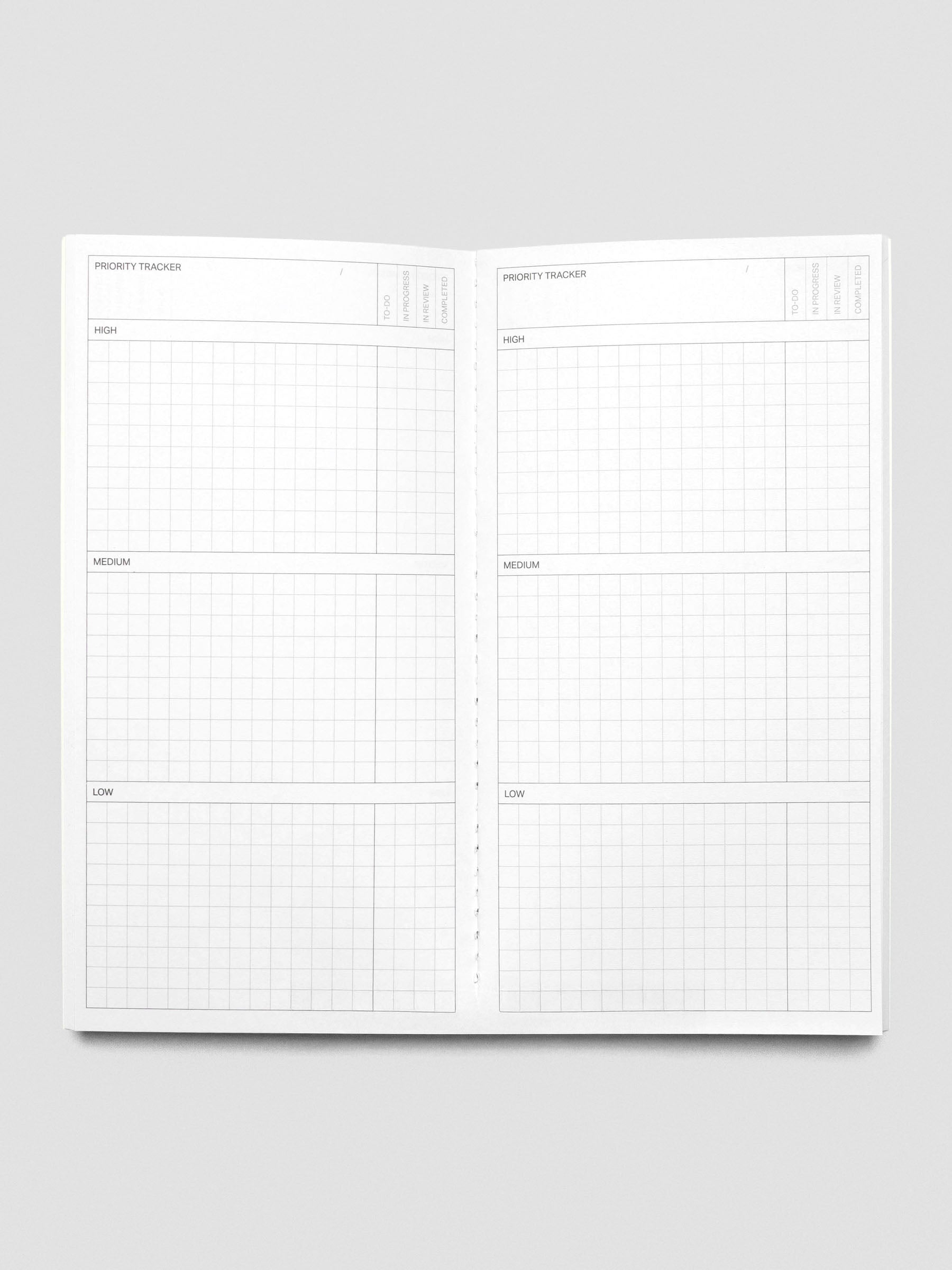 Stack of Kanban Method notebooks in A5 Slim size.