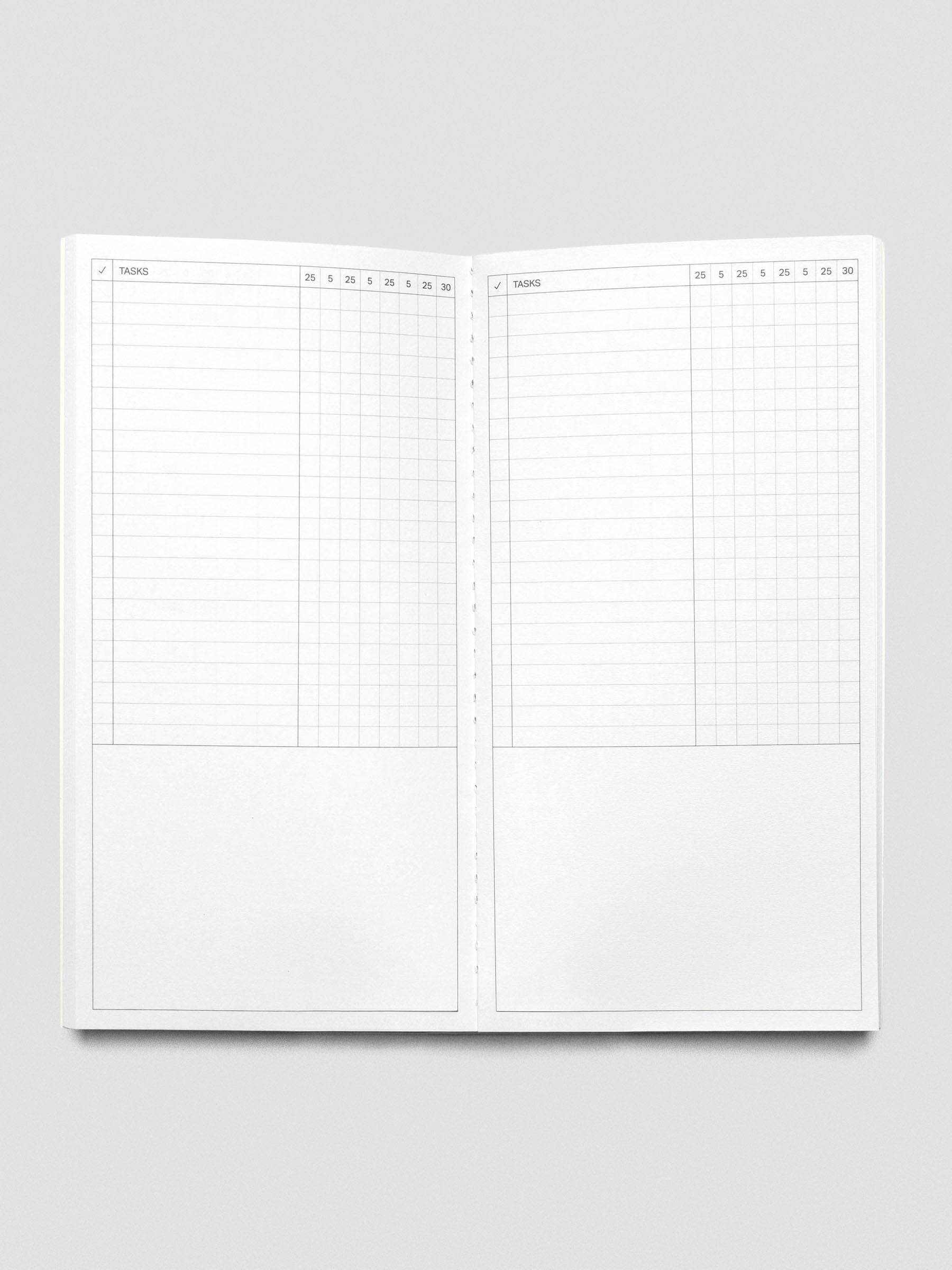 Stack of Pomodoro Method notebooks in A5 Slim size.