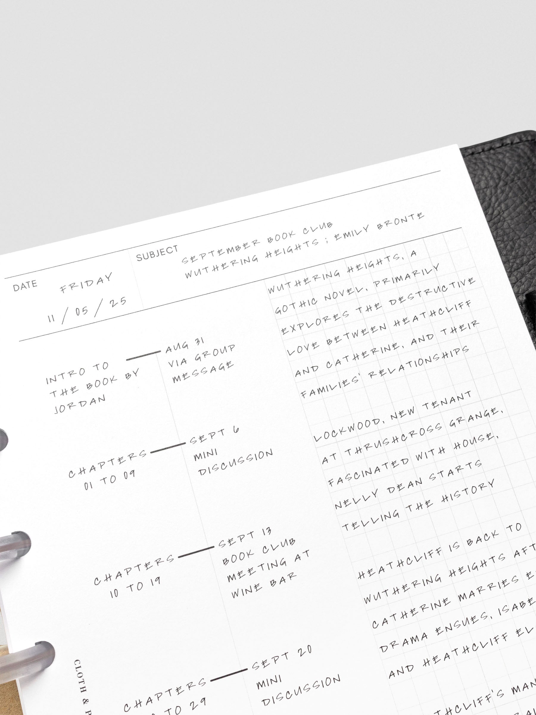 Half Letter Process Notes Insert pages styled for organizing notes and tasks.