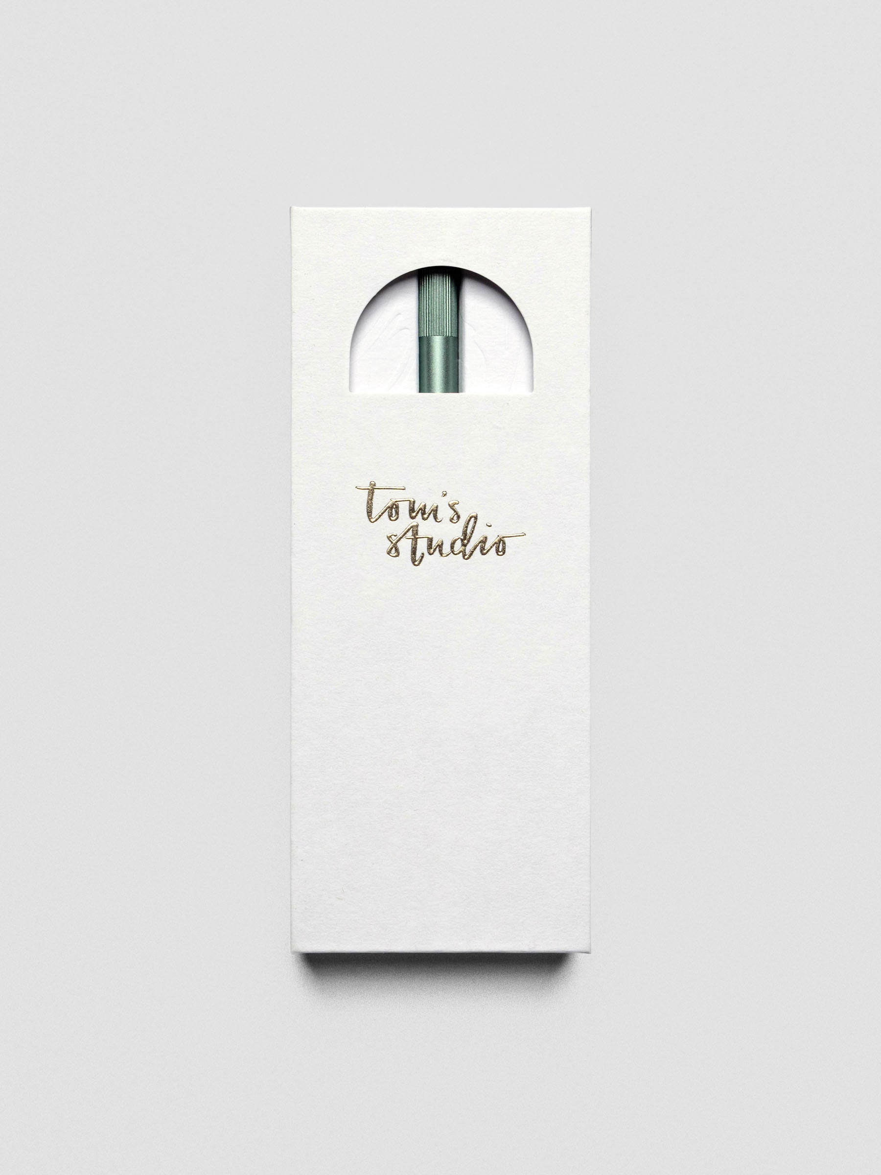 Lumos Pro Single Tip Pen in Sage, shown in packaging.