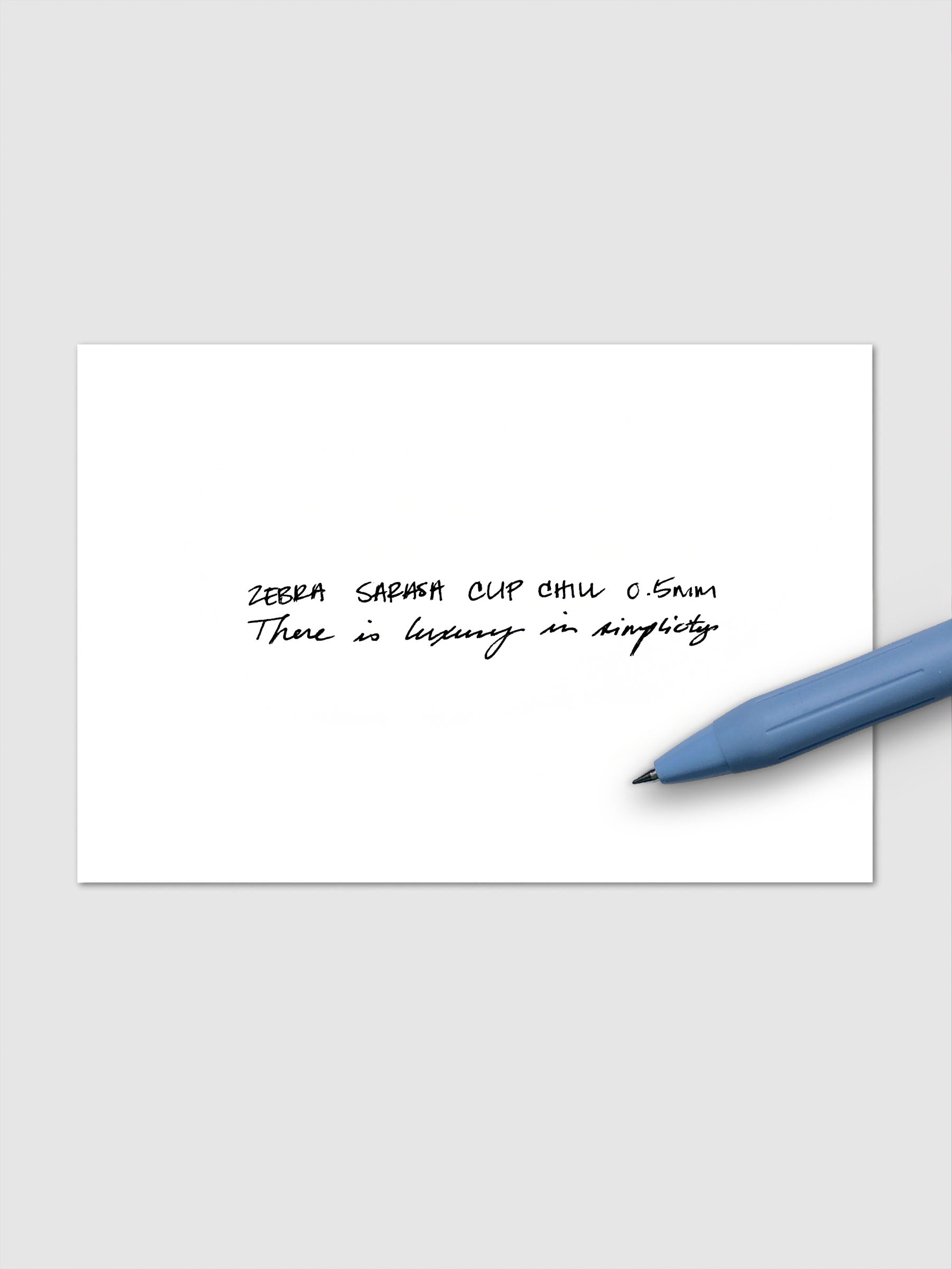 Zebra Sarasa Chill gel pen in Blue shown in a second product view on white background.