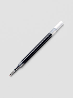 Zebra Sarasa 0.5 mm black gel pen refill on white background.