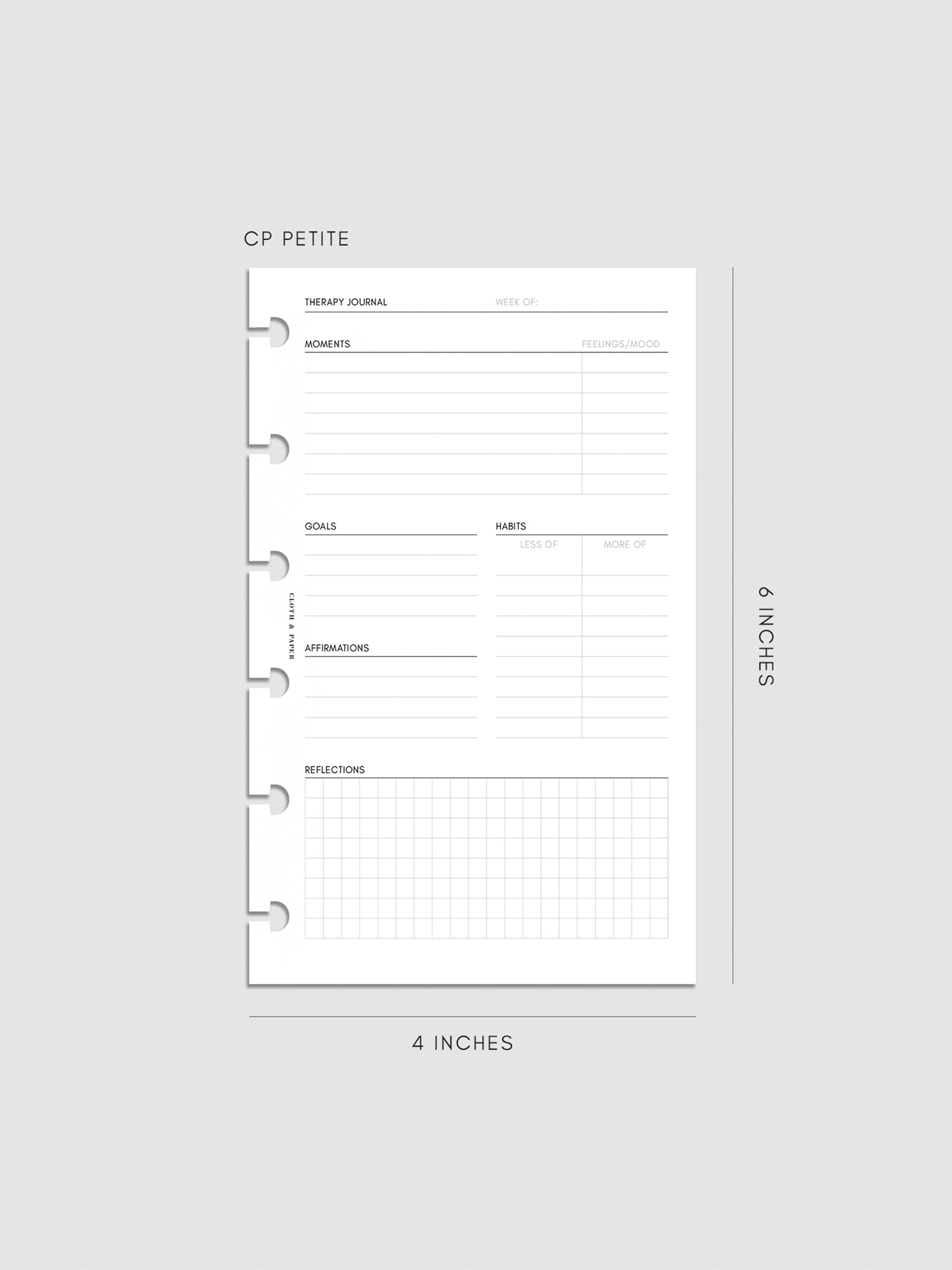 Digital mockup of insert in CP Petite.