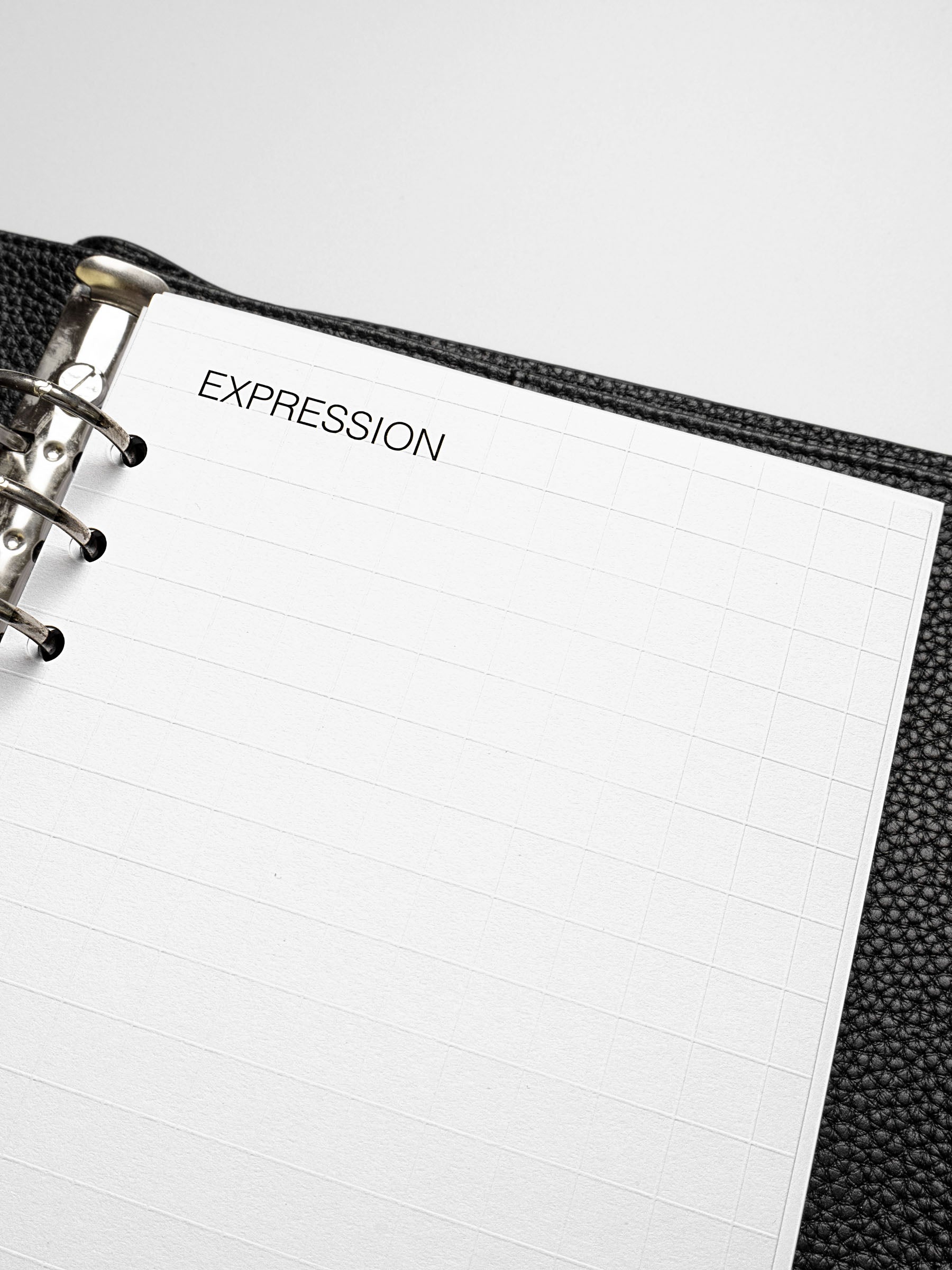 Close-up of the top half of the A5 Tile Planner Dashboard showing the grid detail and "EXPRESSION" header.