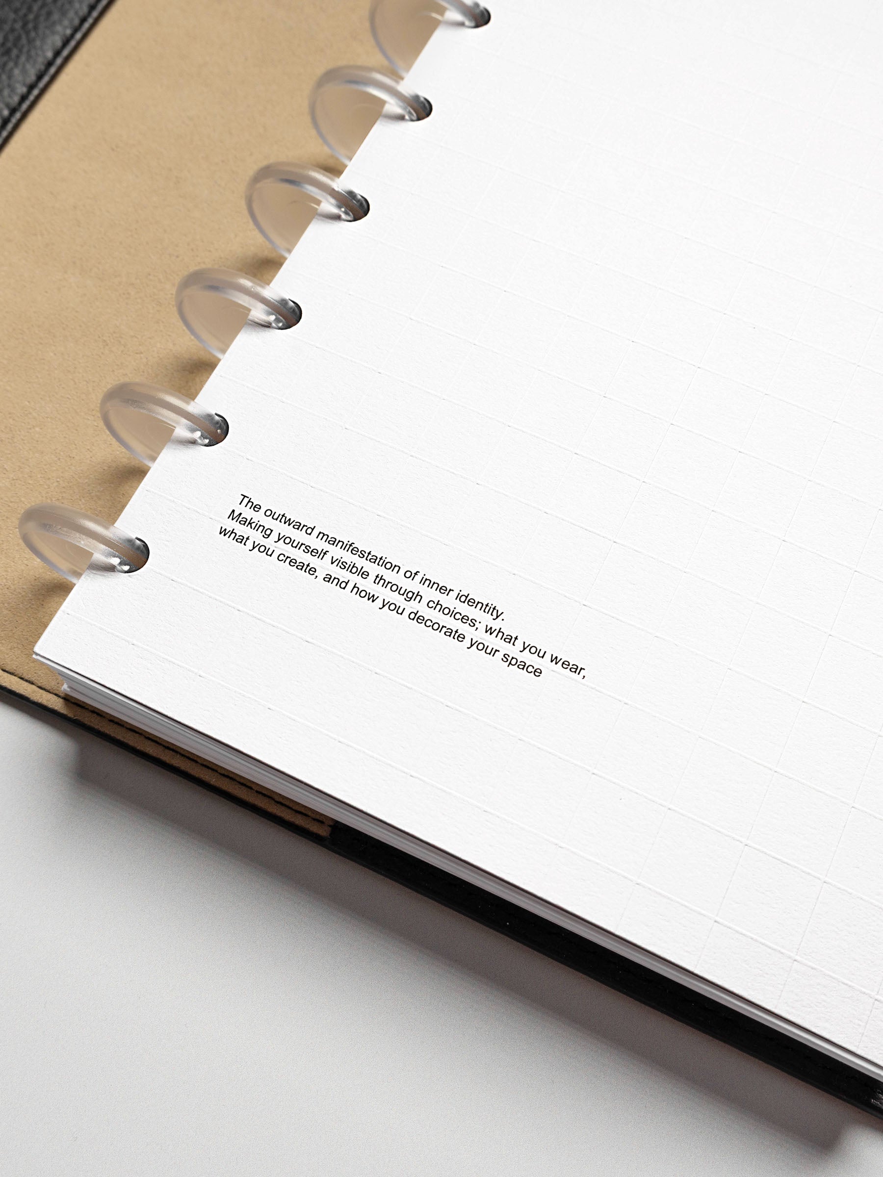 Close-up of the bottom corner of the Half Letter Tile Planner Dashboard showing the printed quote.