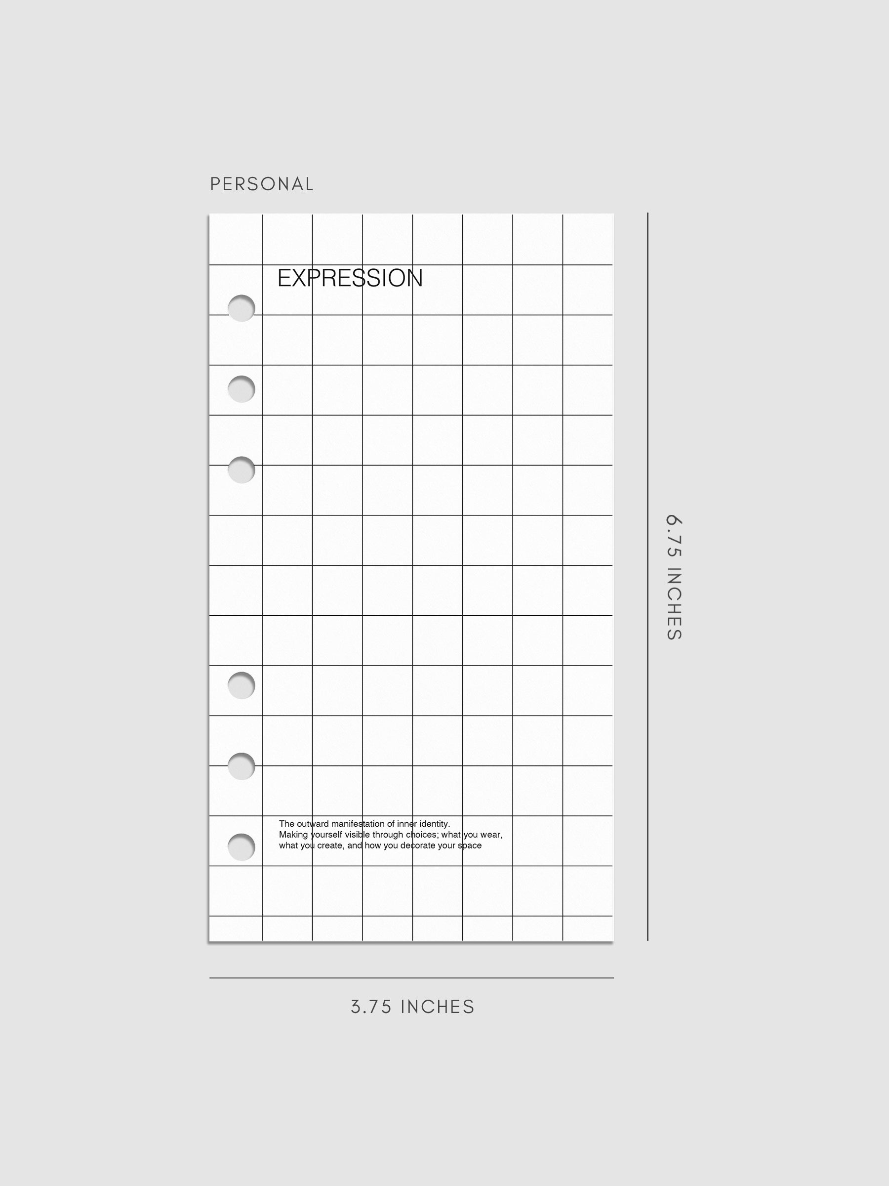 Digital mockup of insert in Personal