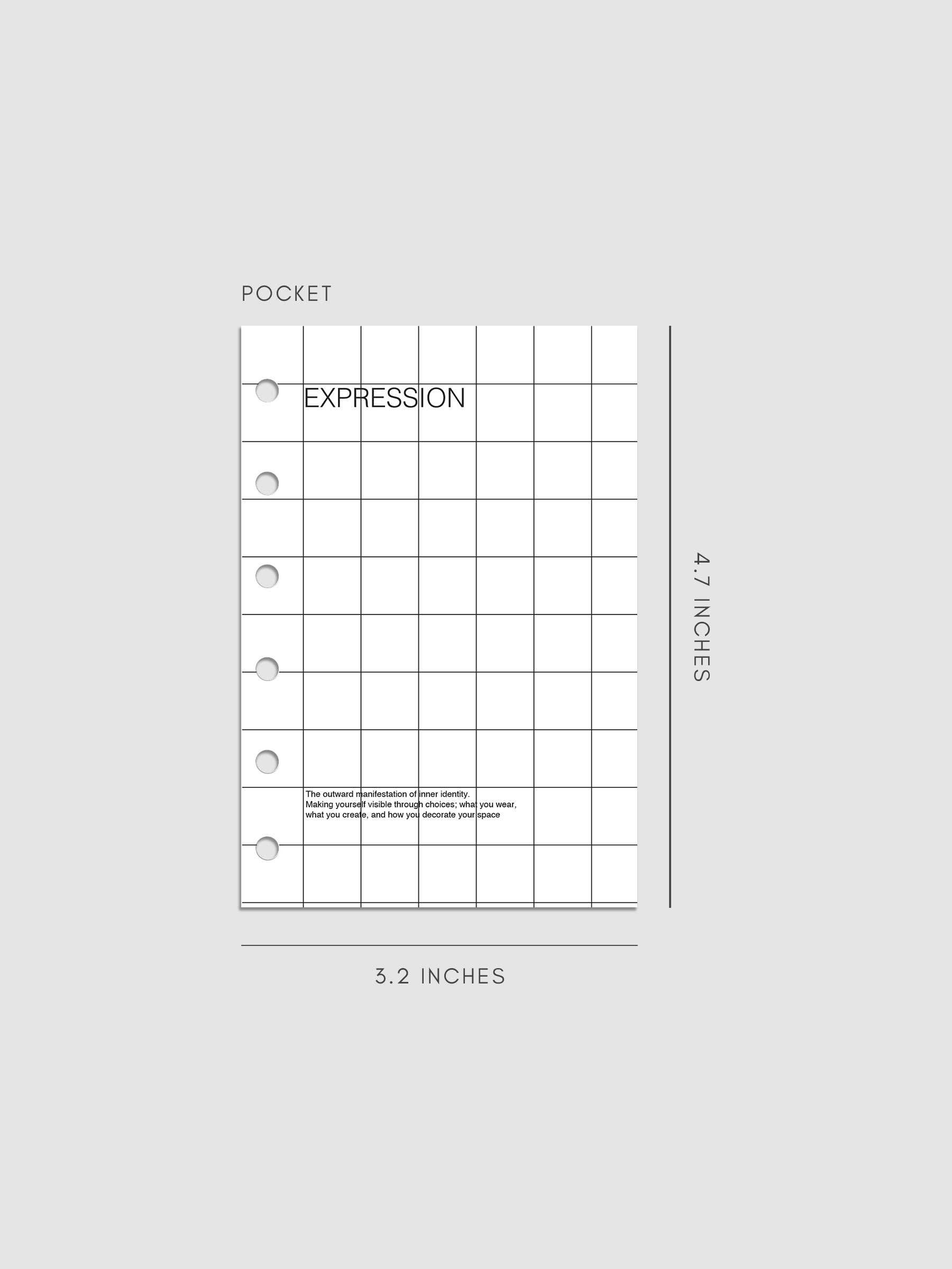 Digital mockup of insert in Pocket