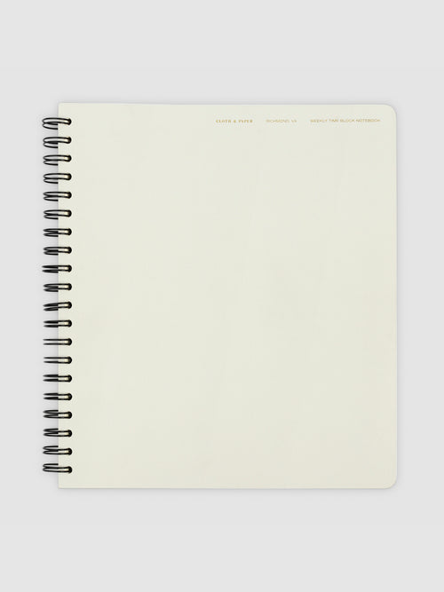Time Block Notebook | Cloth & Paper