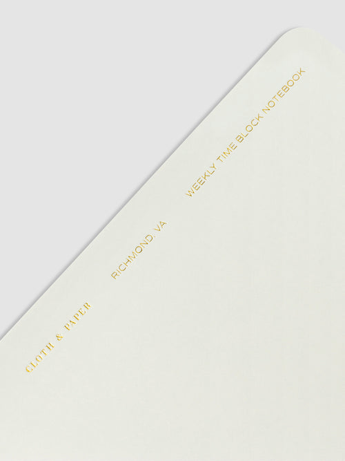 Time Block Notebook | Cloth & Paper
