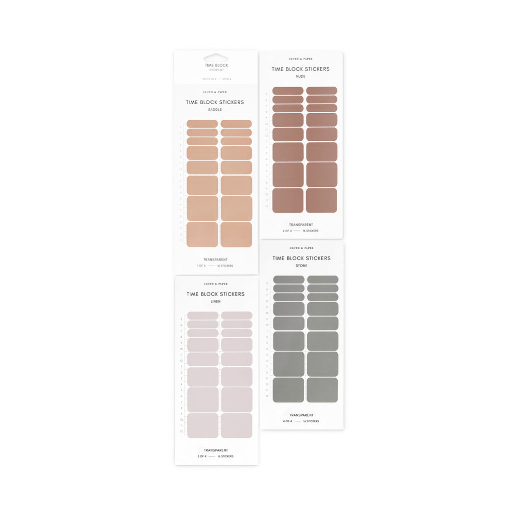 Timely Frame Sticker Time Block Planner Sticker Set | Cloth & Paper – CLOTH & PAPER