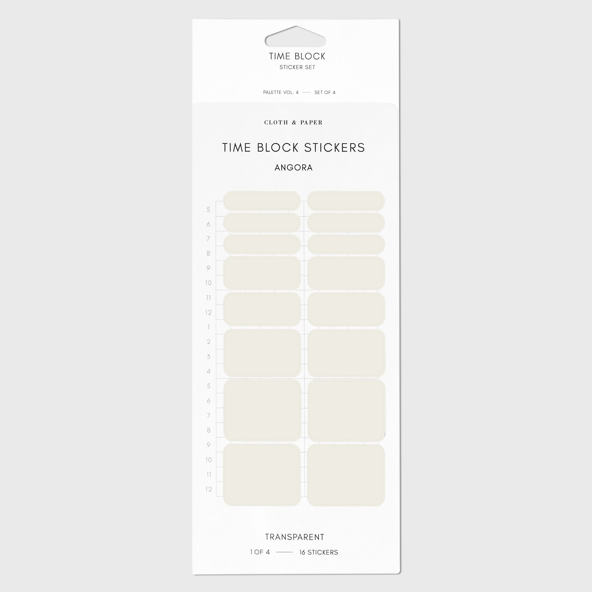 Time Block Planner Sticker Set | Cloth & Paper – CLOTH & PAPER