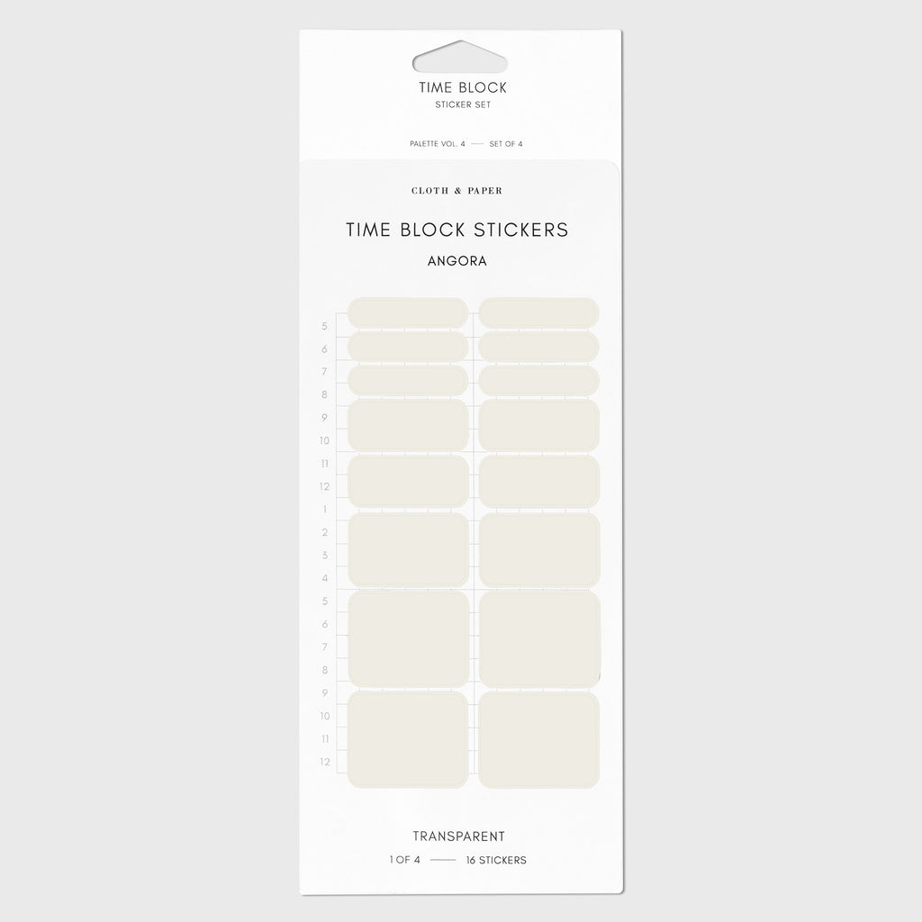 Time Block Planner Sticker Set | Cloth & Paper – CLOTH & PAPER