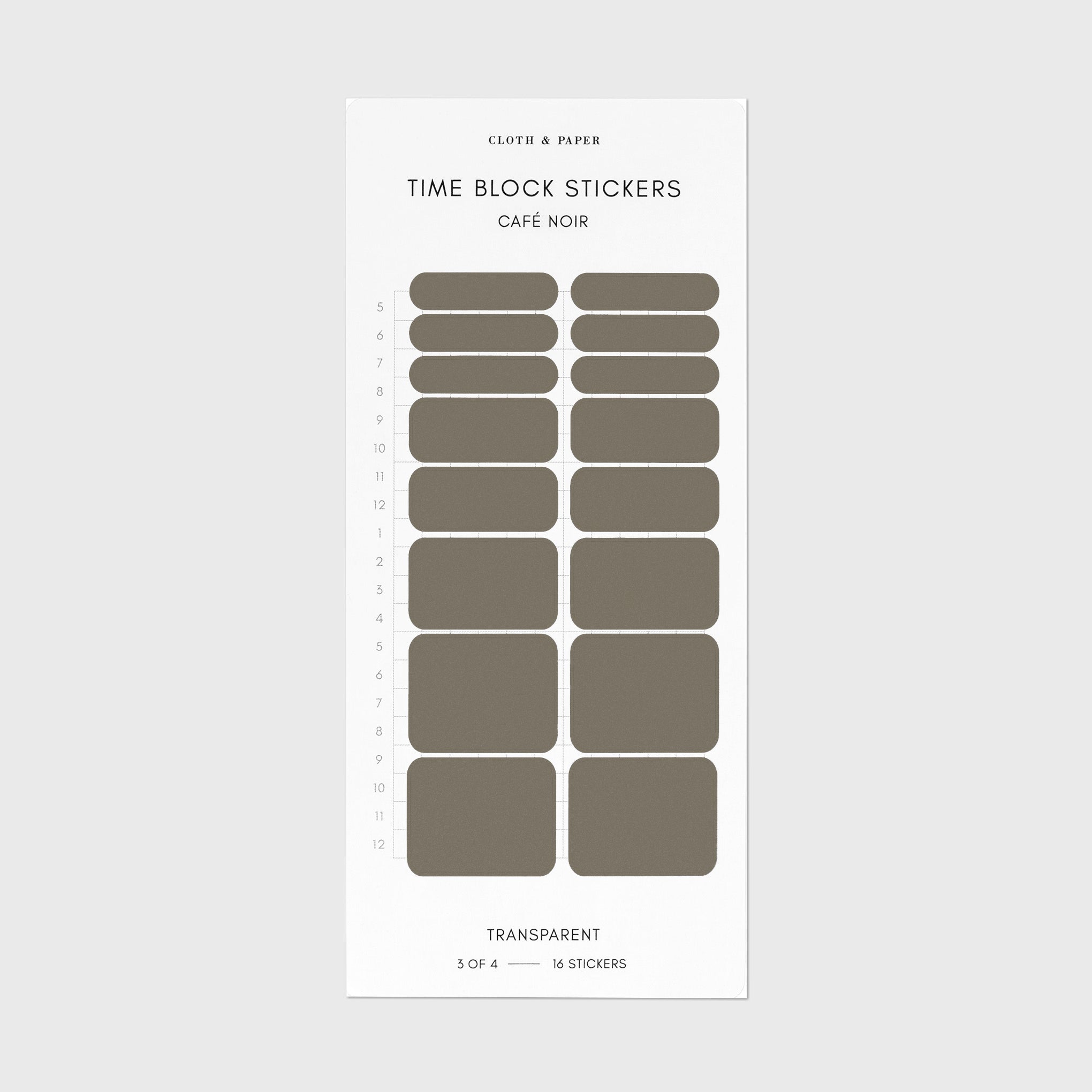 Timely Frame Sticker Time Block Planner Sticker Set | Cloth & Paper – CLOTH & PAPER