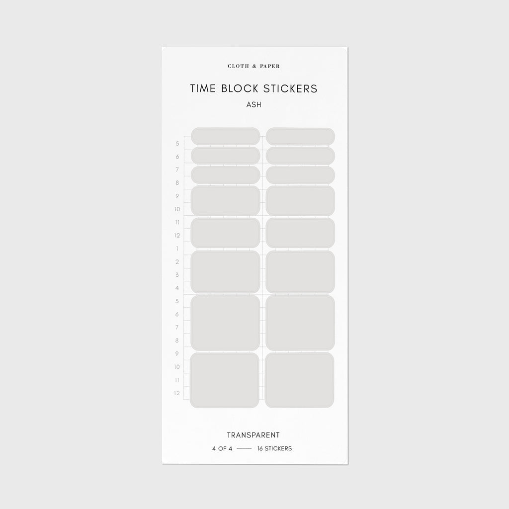 Block Bench Stickers Time Block Planner Sticker Set | Cloth & Paper – CLOTH & PAPER