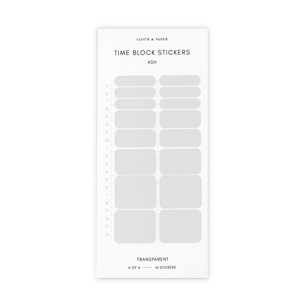 Time Block Planner Sticker Set | Cloth & Paper – CLOTH & PAPER