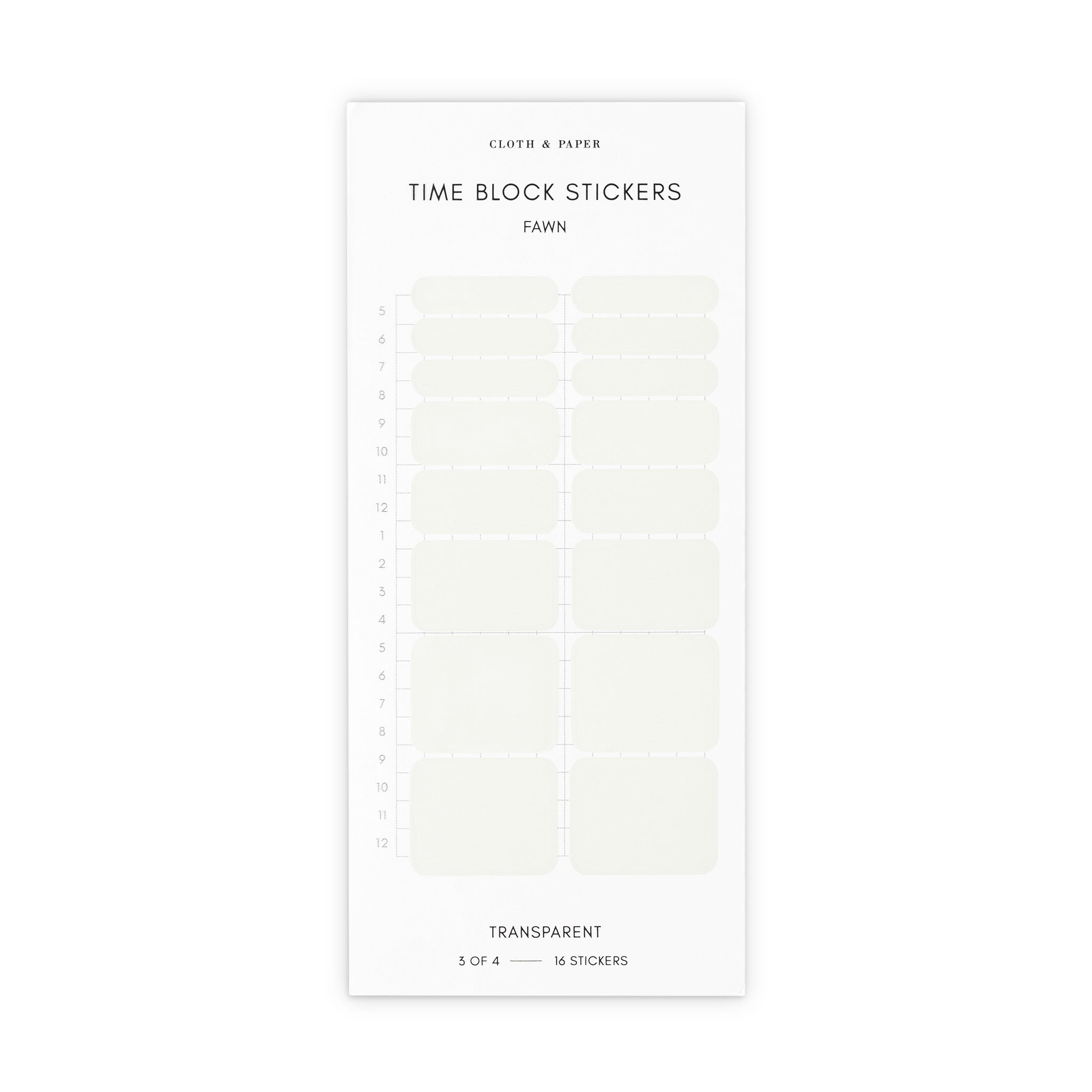 Time Block Planner Sticker Set | Cloth & Paper – CLOTH & PAPER