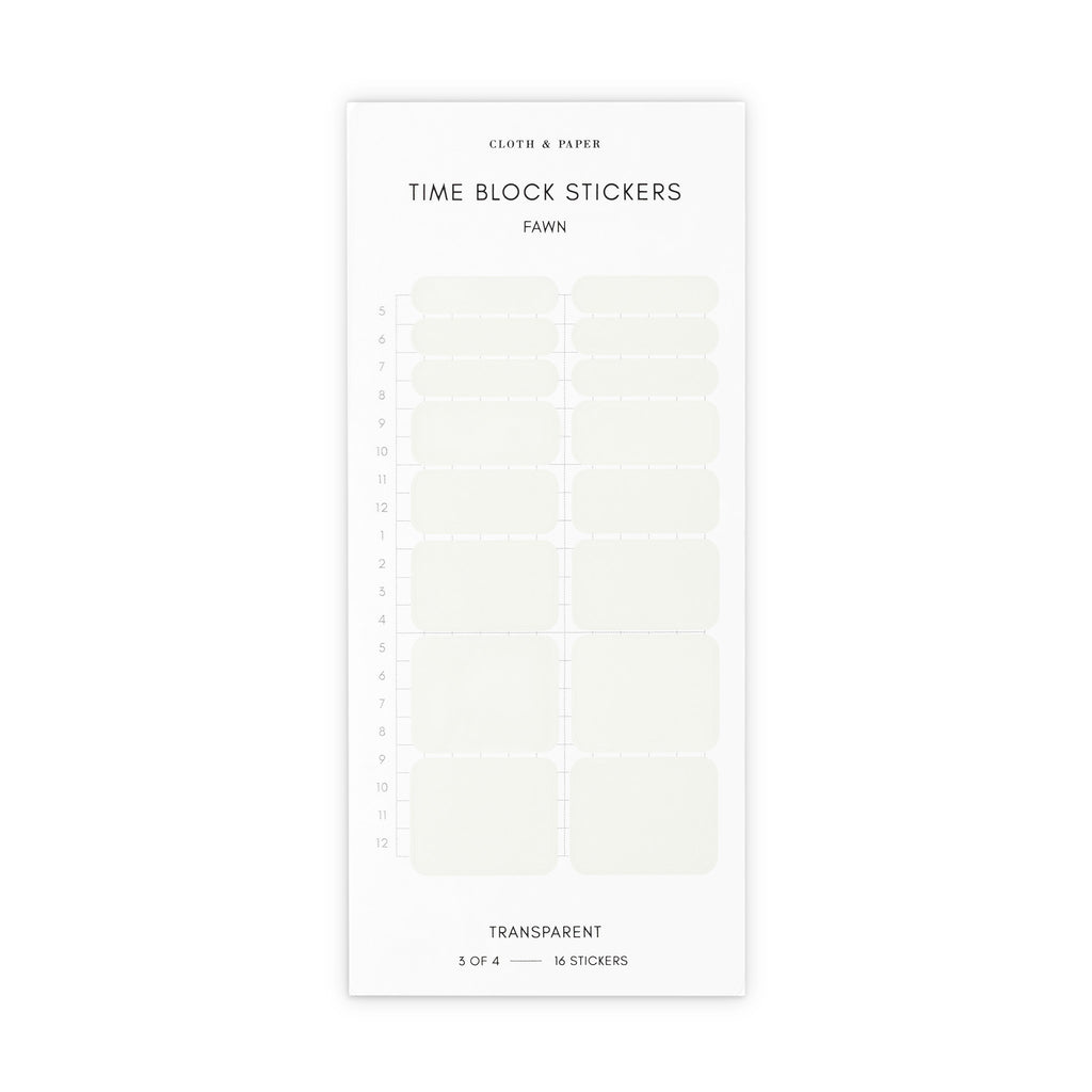 Time Block Planner Sticker Set | Cloth & Paper – CLOTH & PAPER