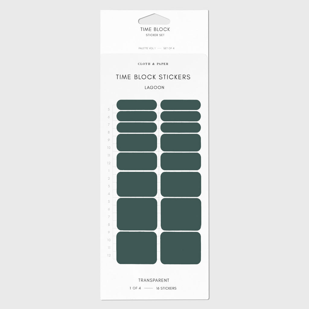 Time Block Planner Sticker Set | Cloth & Paper – CLOTH & PAPER