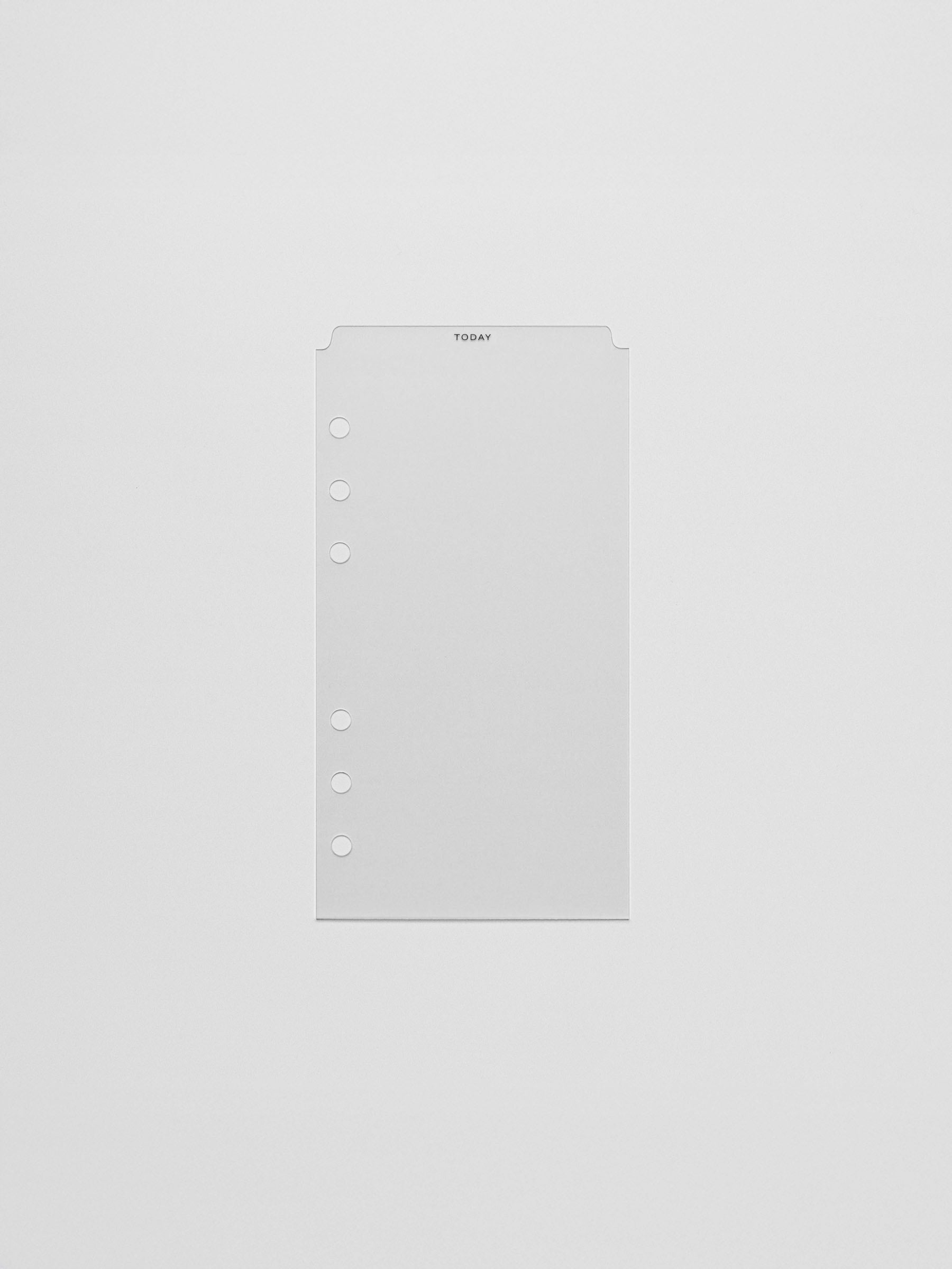 Black foil divider displayed on a neutral background. Size shown is Personal. 