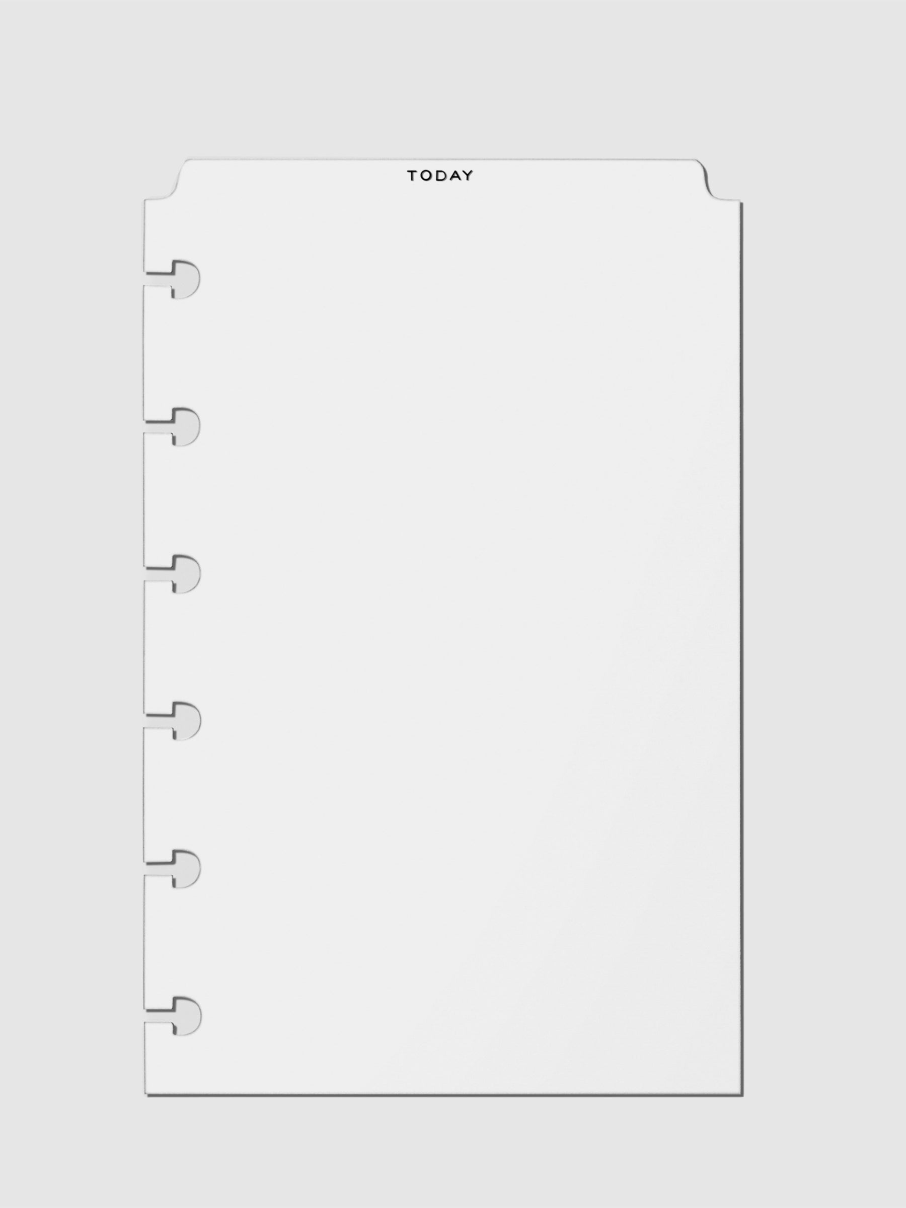 Today Tab Planner Divider, Low Profile, Matte. Black foil divider displayed on a neutral background.