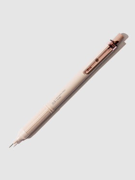 Tombow Mono Graph Lite Mechanical Pencil, Cloth and Paper. Grayish brown pencil displayed on a neutral background.