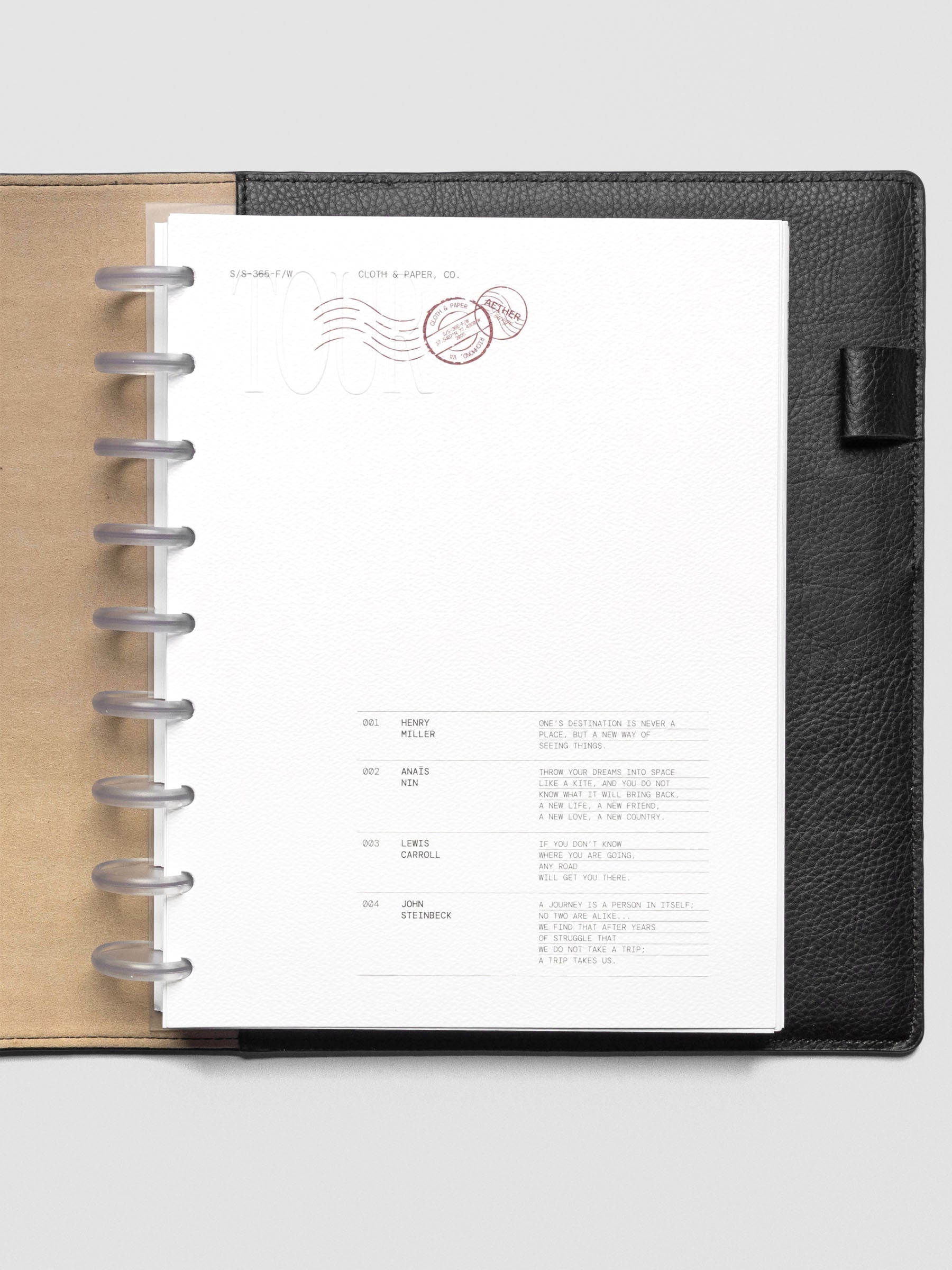 Back side of Tour Dashboard HP Classic showing Cloth & Paper stamp.