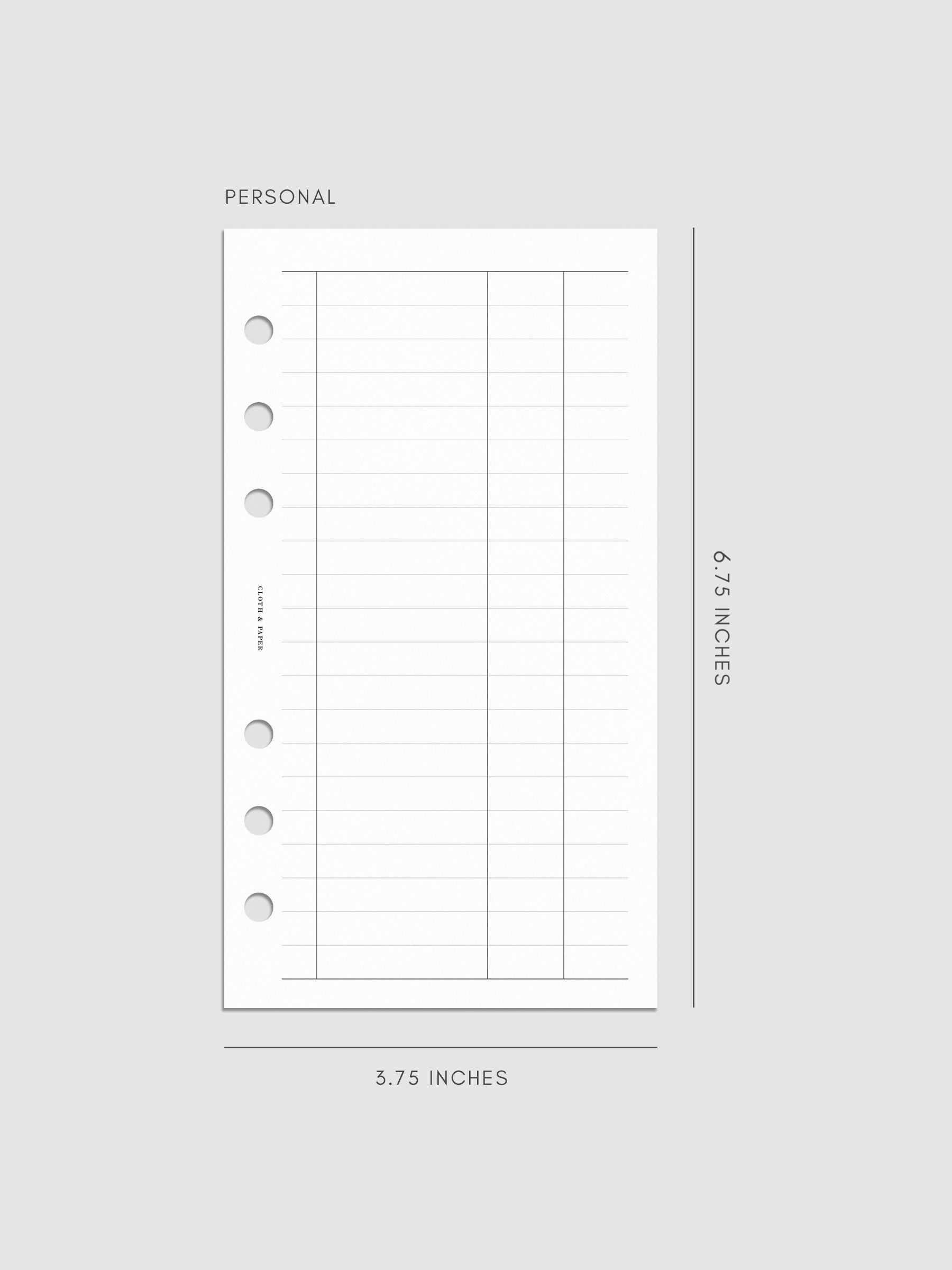 Digital mockup of insert in Personal