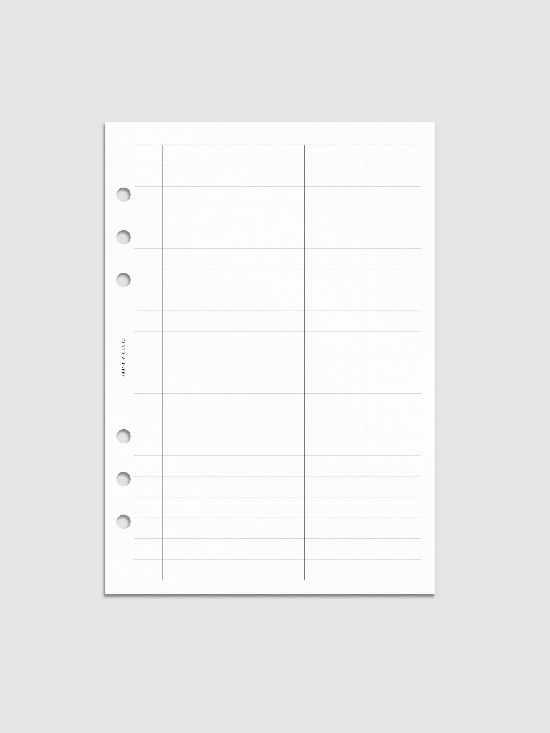 Digital mockup of Tracker Planner Inserts in A5