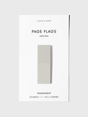 Transparent Page Flags, Angora, Cloth and Paper. Page flag displayed on a neutral background.
