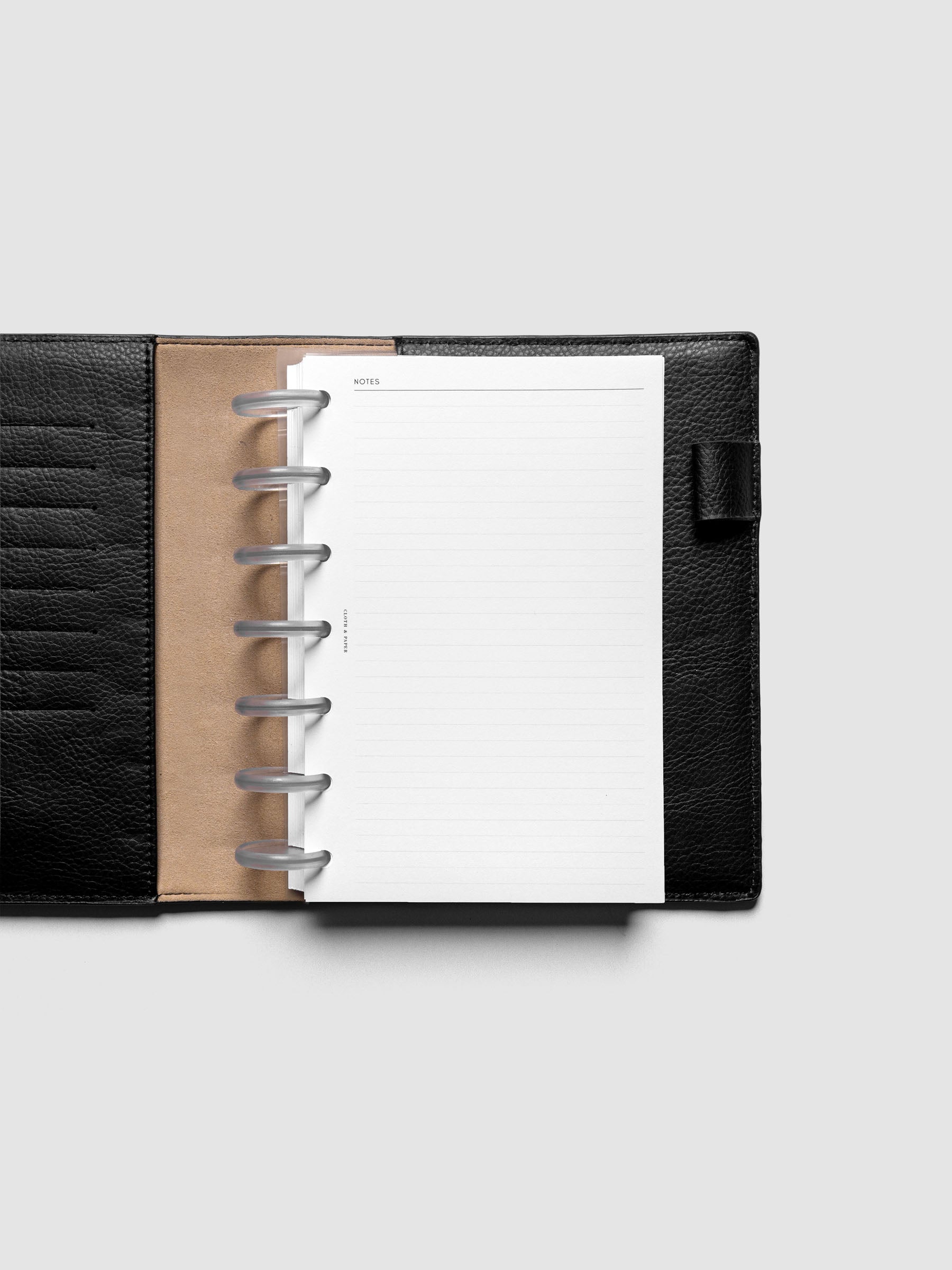 Notes page of the CP Petite Undated Weekly Notes Planner Inserts shown discbound.