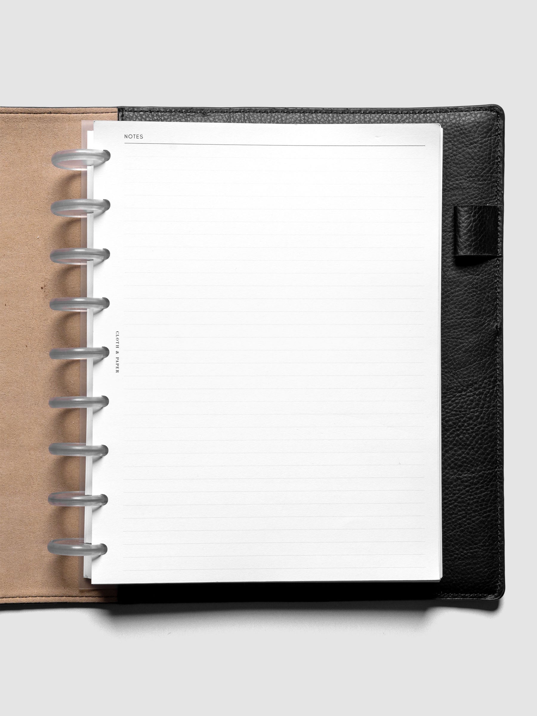 Notes page of the HP Classic Undated Weekly Notes Planner Inserts shown discbound.