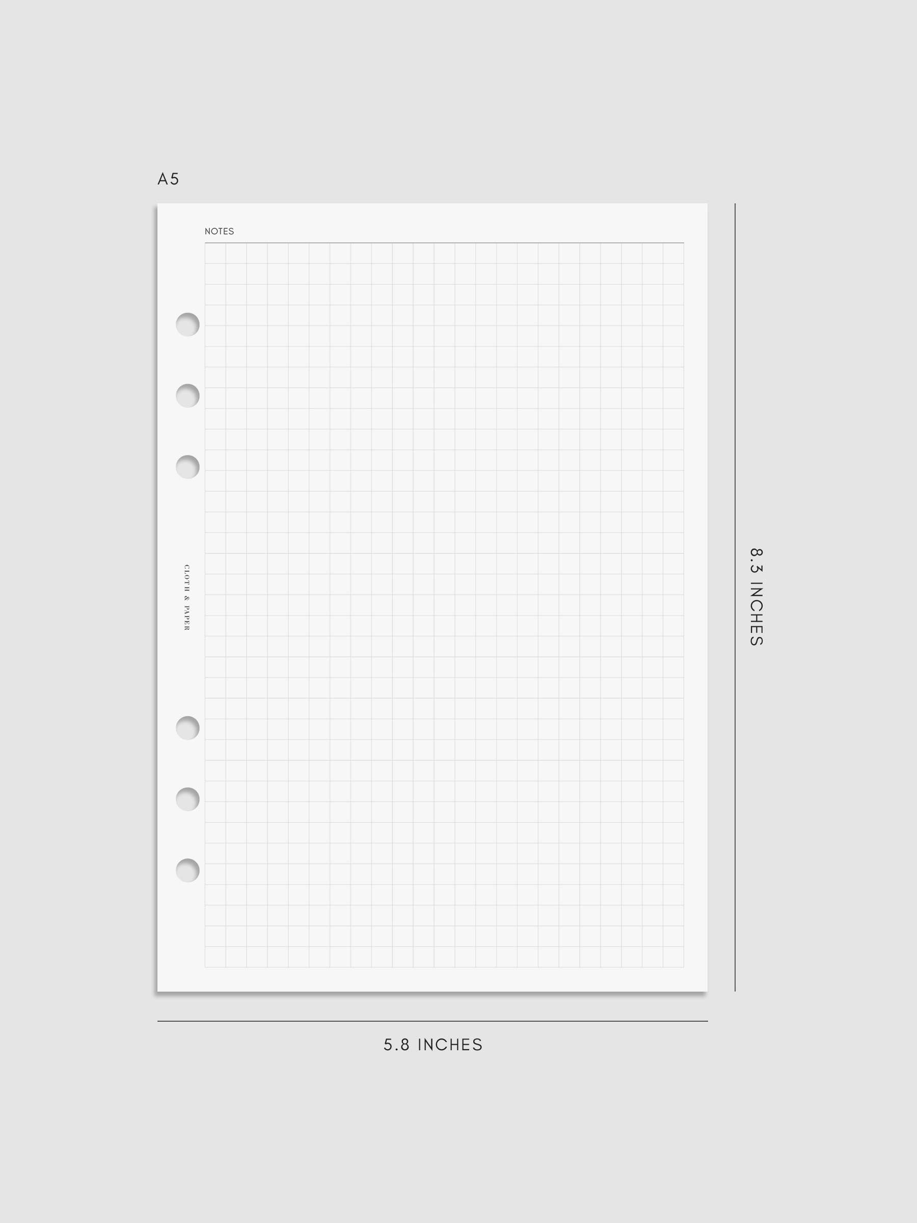 Digital mockup of insert in A5.