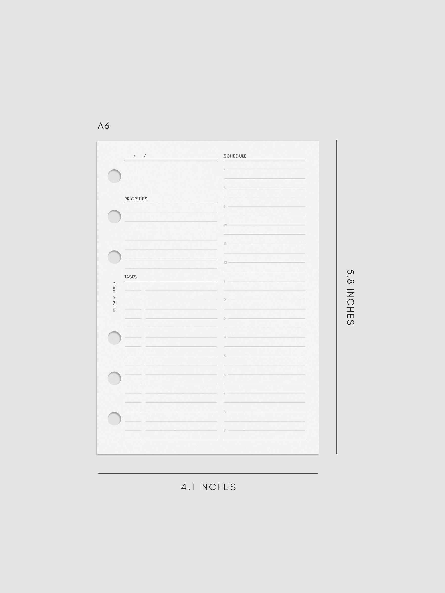 Digital mockup of insert in A5.