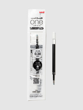 0.38 mm ink refill in its packaging.