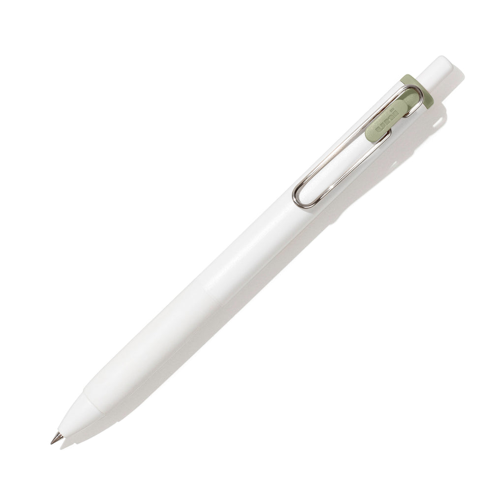 Pen tilted slightly to the right on a white background. Color pictured is Avocado Green.