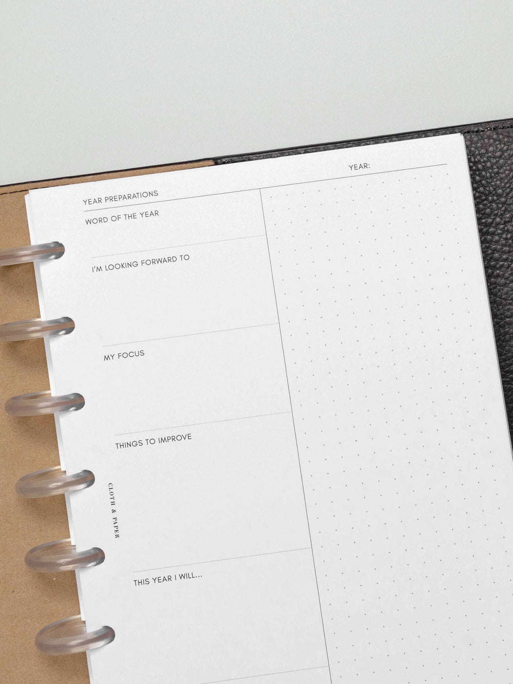 Vision Board Planner Inserts | Cloth & Paper