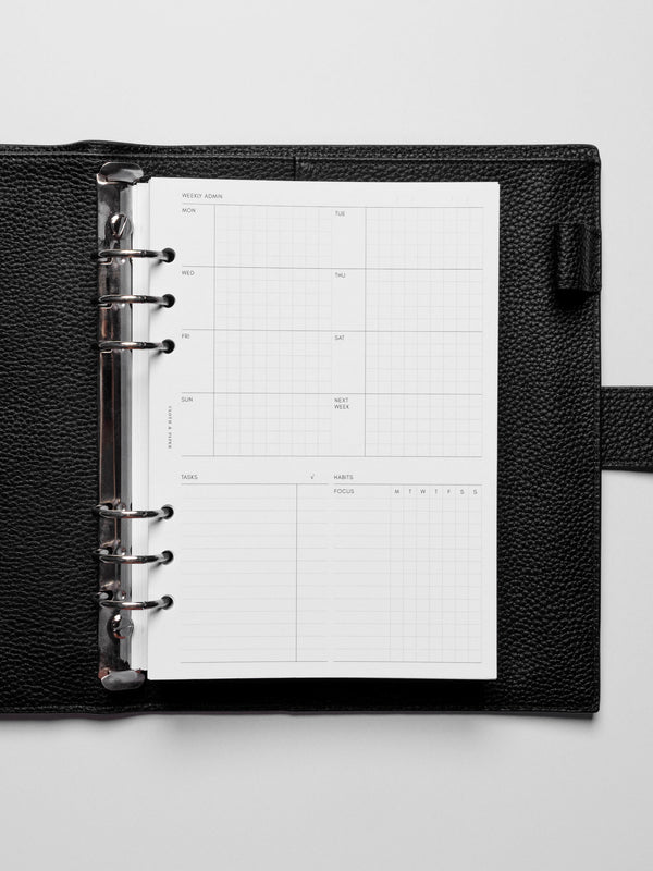 Weekly Admin Planner Inserts | Monday Start | Cloth & Paper