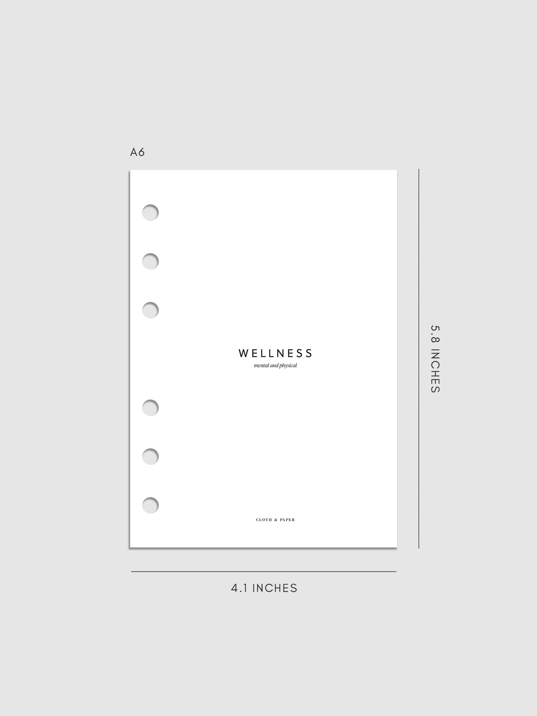 Wellness Section Cover Planner Dashboard