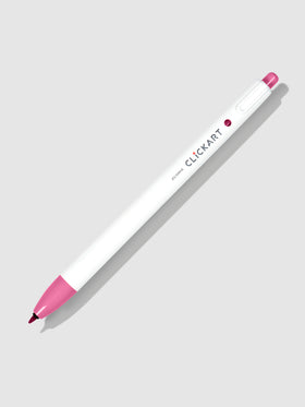 Zebra Clickart Marker, Pink, Cloth and Paper. Marker on a neutral background tilted to the right.
