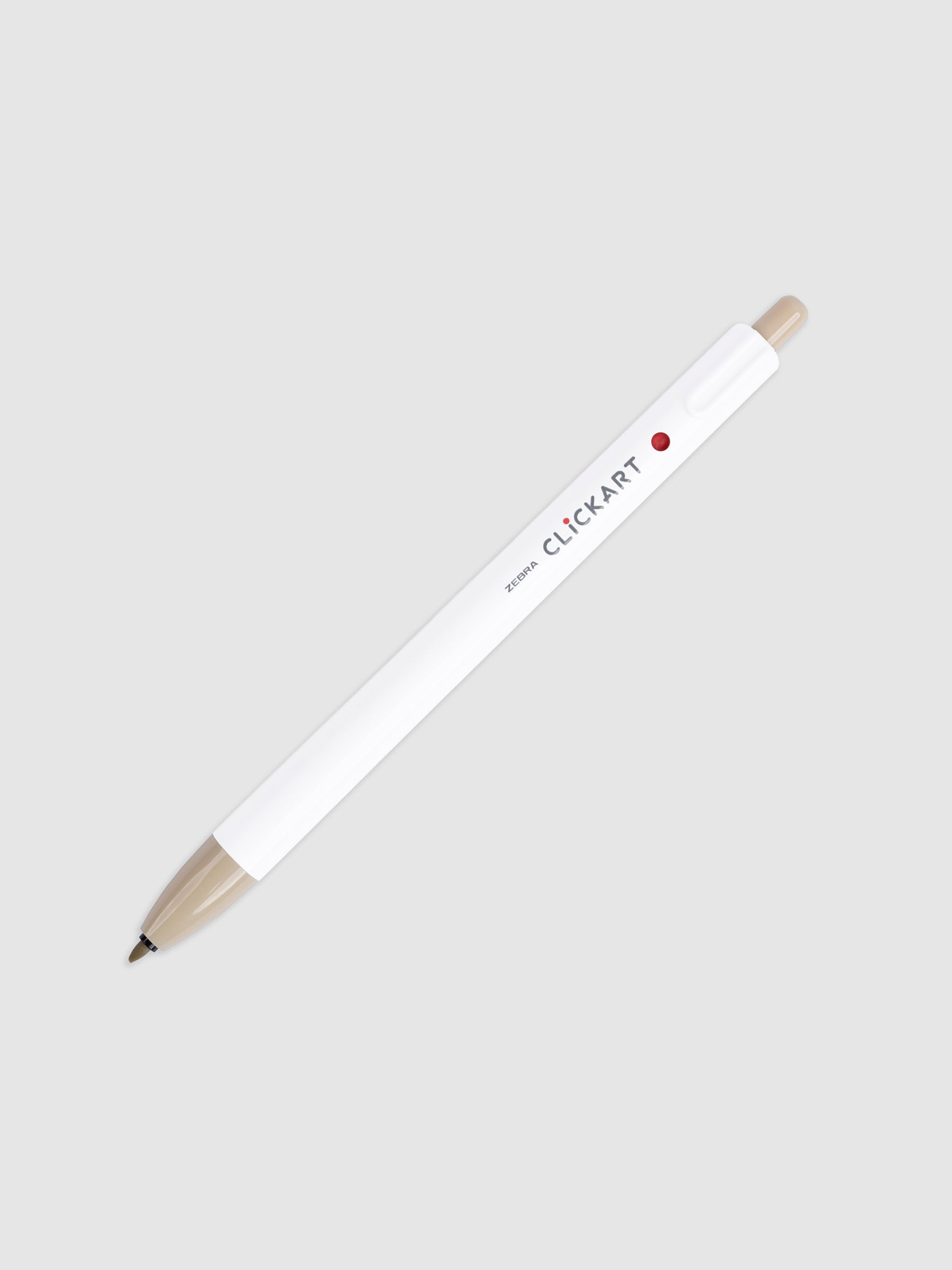 Sand Beige  marker with nib exposed turned to the right on a neutral background.