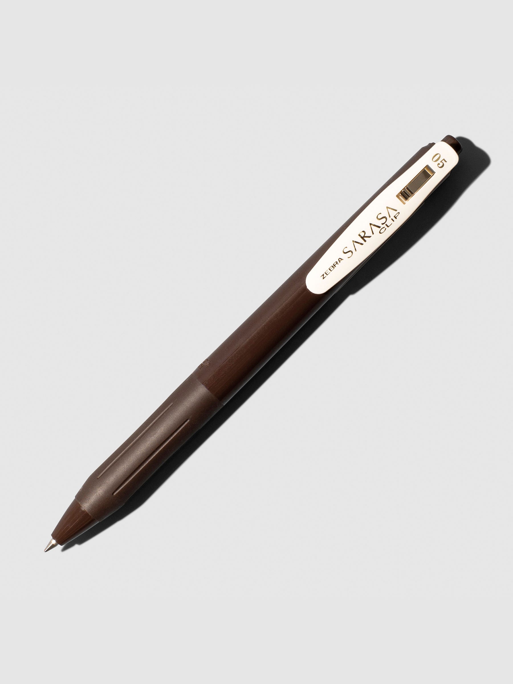 Pen displayed on a neutral background. Color shown is Brown Grey.