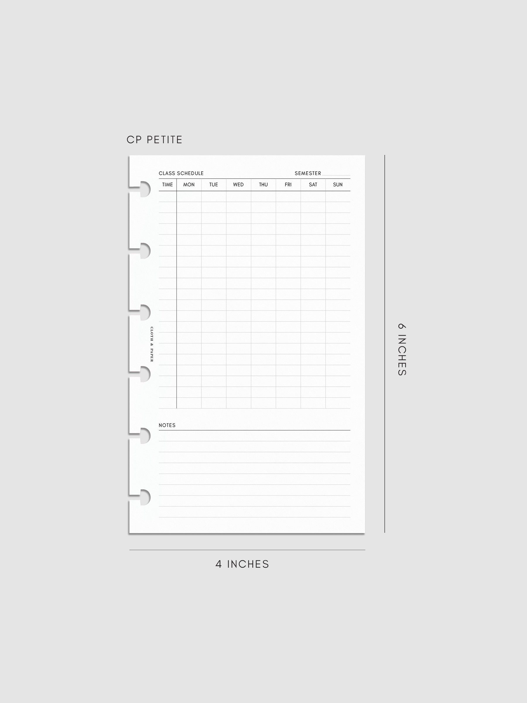 Digital mockup of insert in CP Petite.